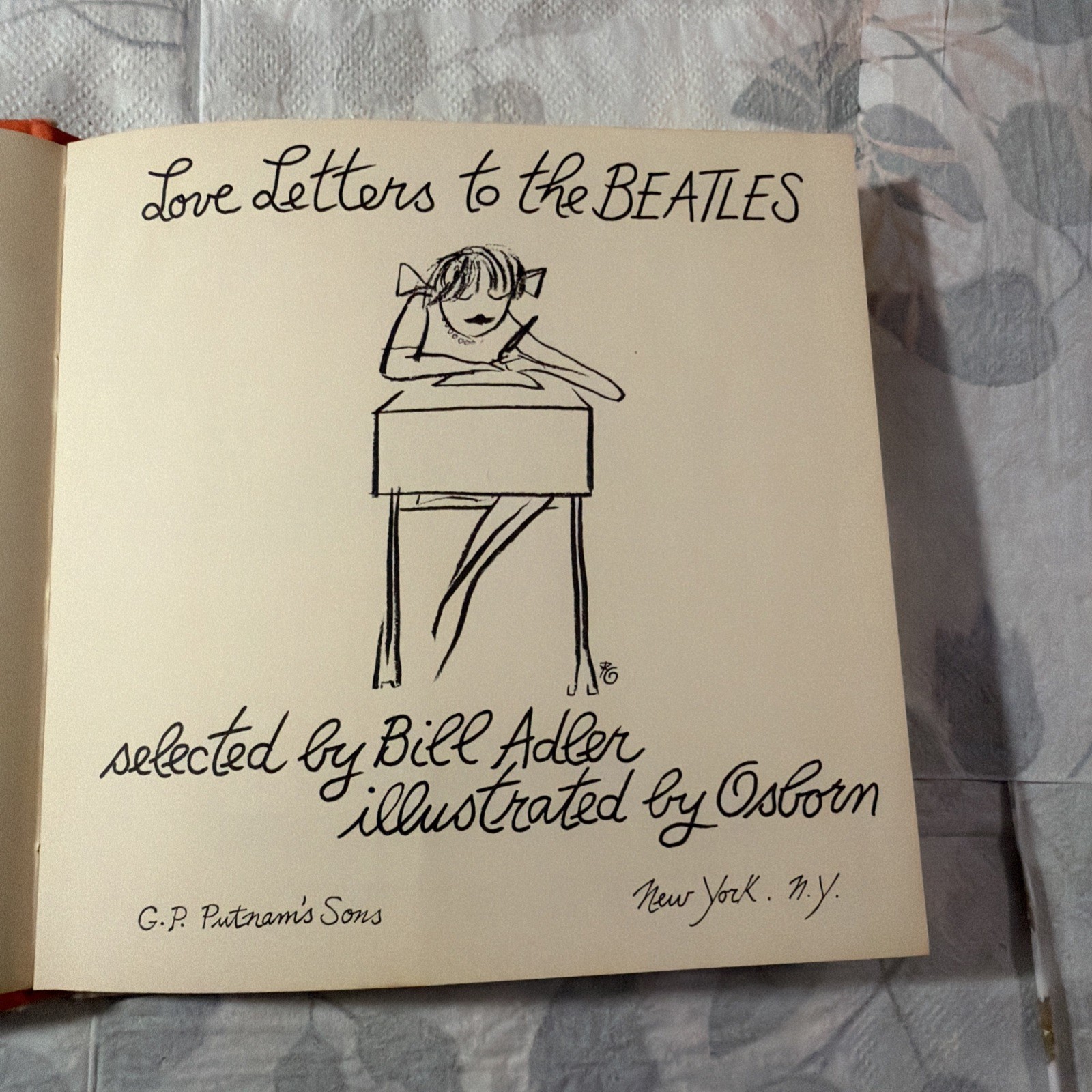 1964 Love Letters to The Beatles Selected by Bill Adler Illustrated by Robert…