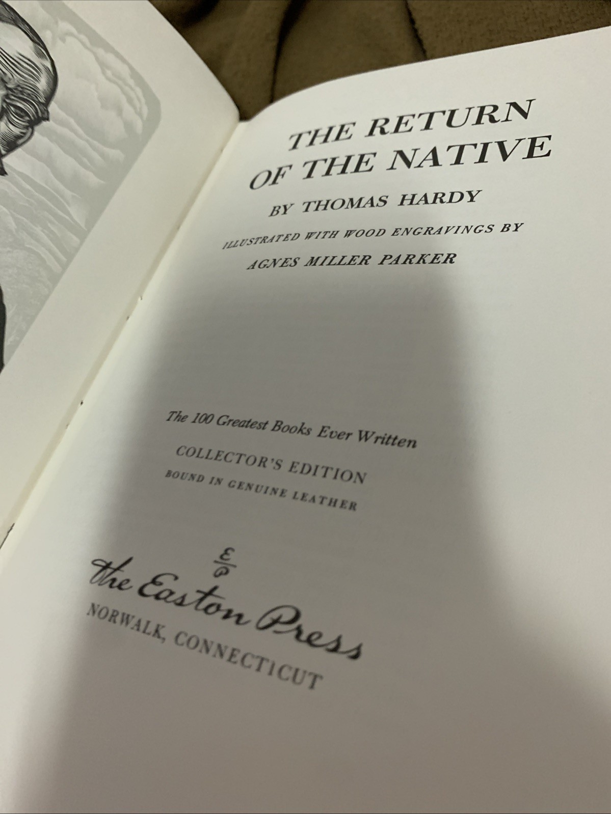 The Return Of The Native Thomas Hardy Easton Press Luxury Edition Agnes Parker