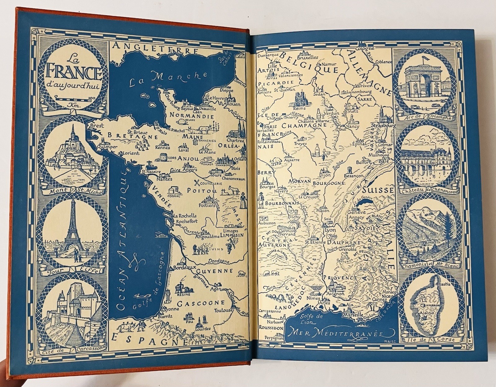 Petit Miroir de la Civilisation Francaise 1938 Heath Vintage HC Maps Illustrated