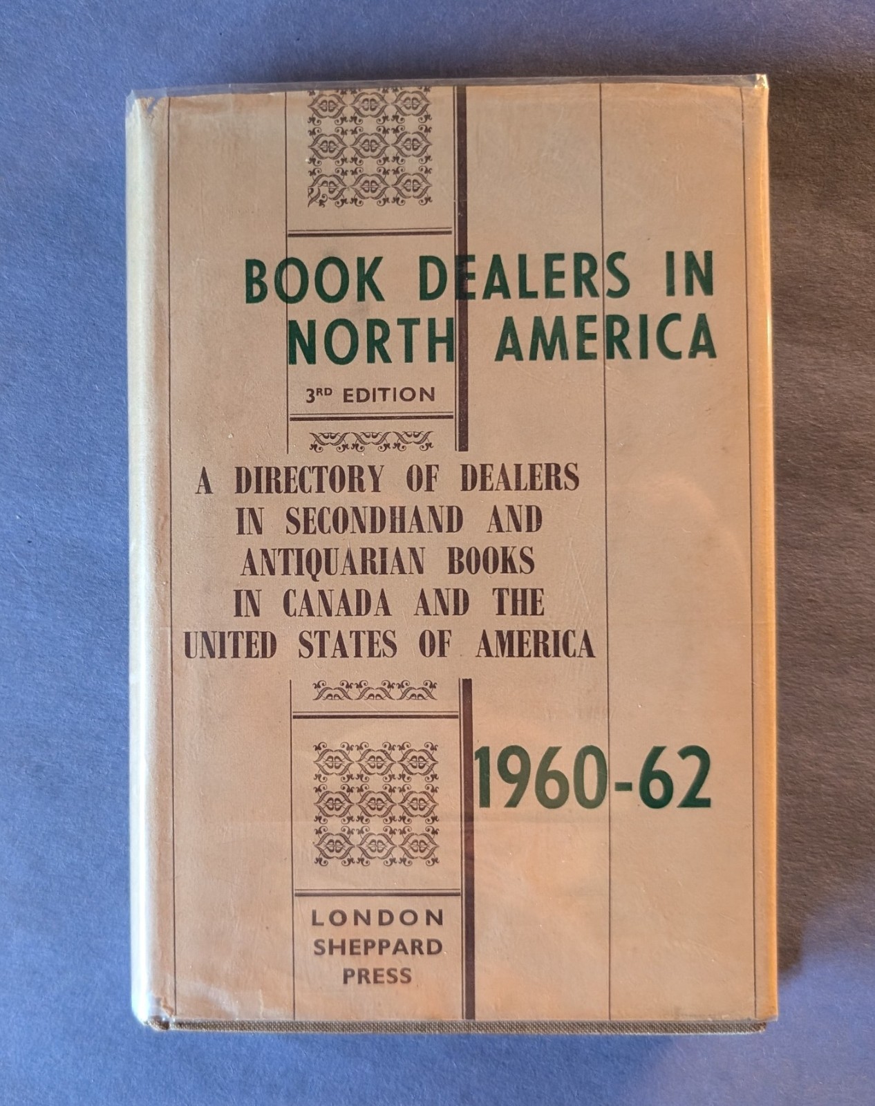 Book Dealers in North America 1960-62 / 3rd edition FREESHIP