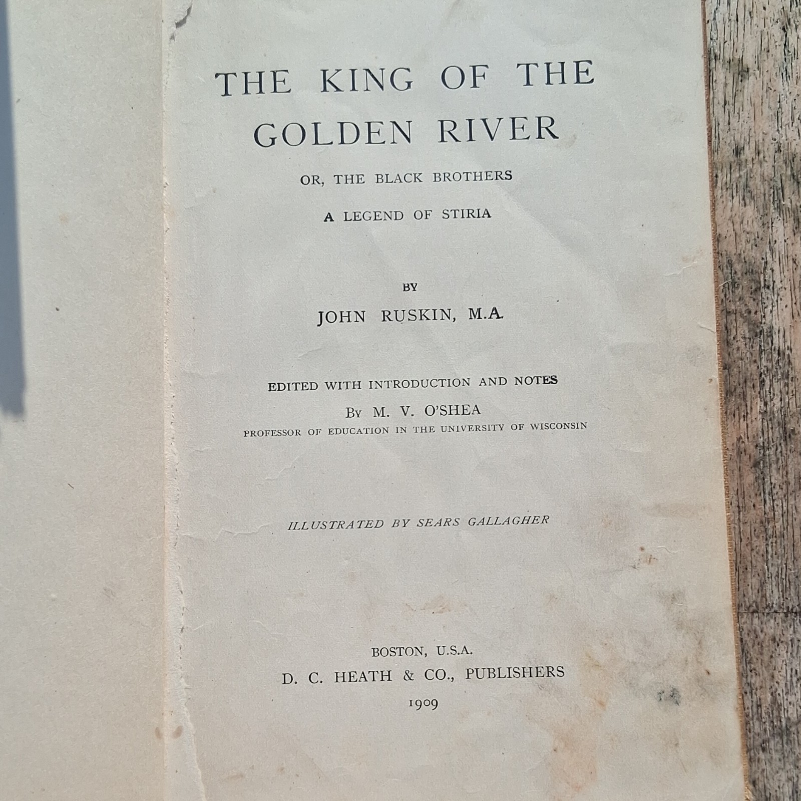 John Ruskin The King of the Golden River/Black Brothers Illus HC 1909 Eng