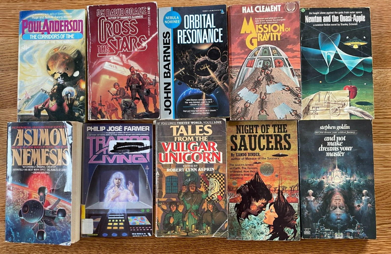 10X All Science Fiction Scifi Random Mix Paperback Books Vintage 1960s+ Lot