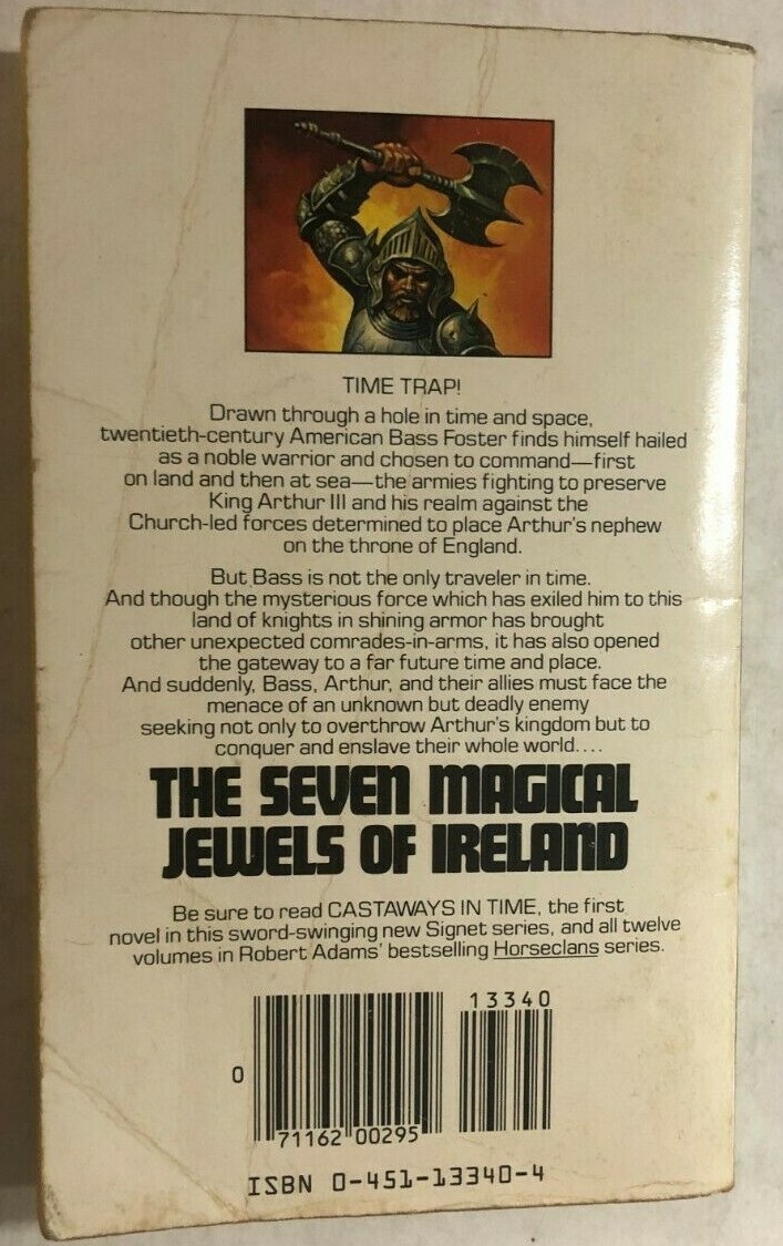 THE SEVEN MAGICAL JEWELS OF IRELAND by Robert Adams (1985) Signet SF pb 1st