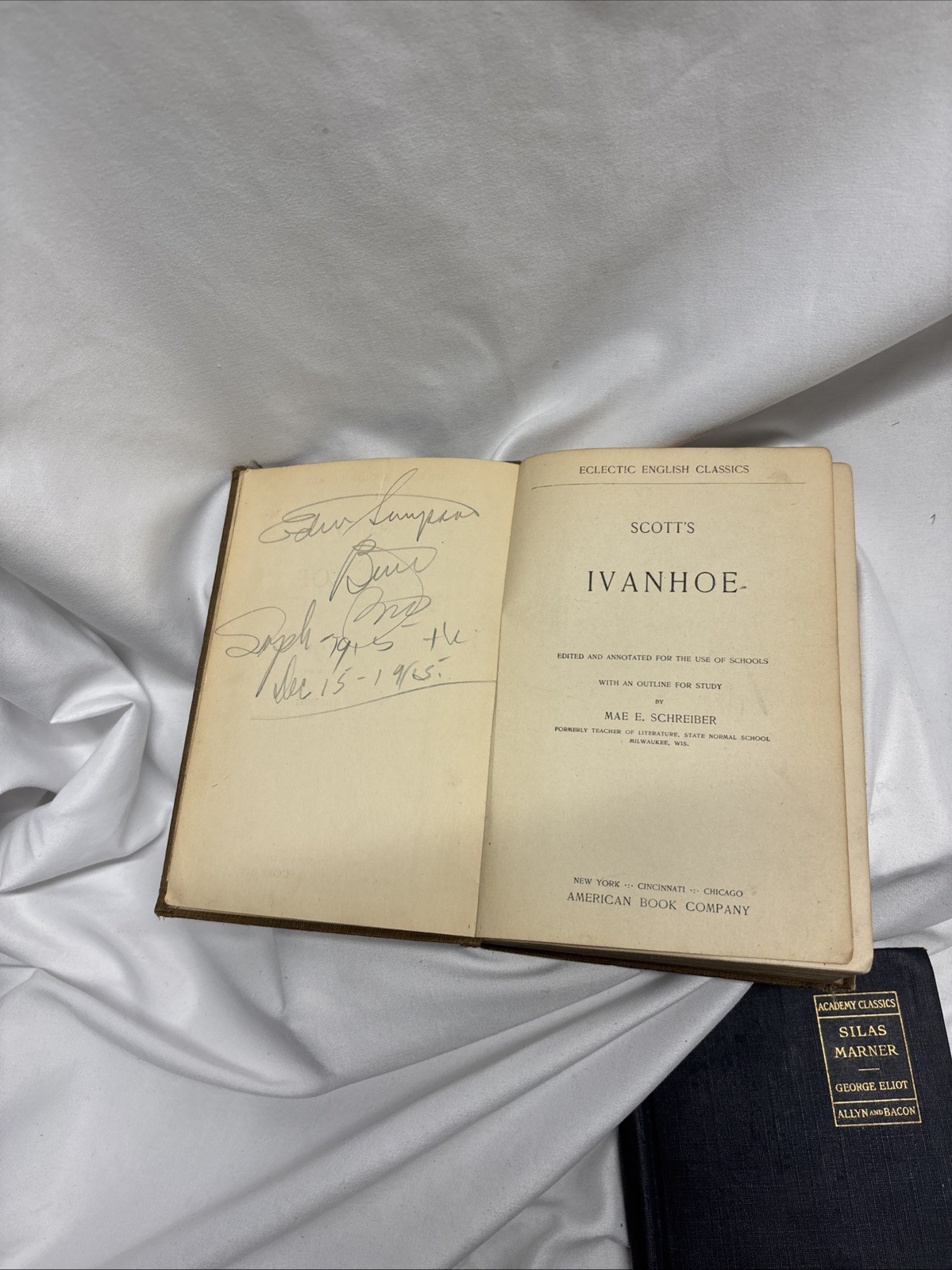 Ivanhoe Sir Walter Scott Book 1899 Schreiber American Book Co. Vtg