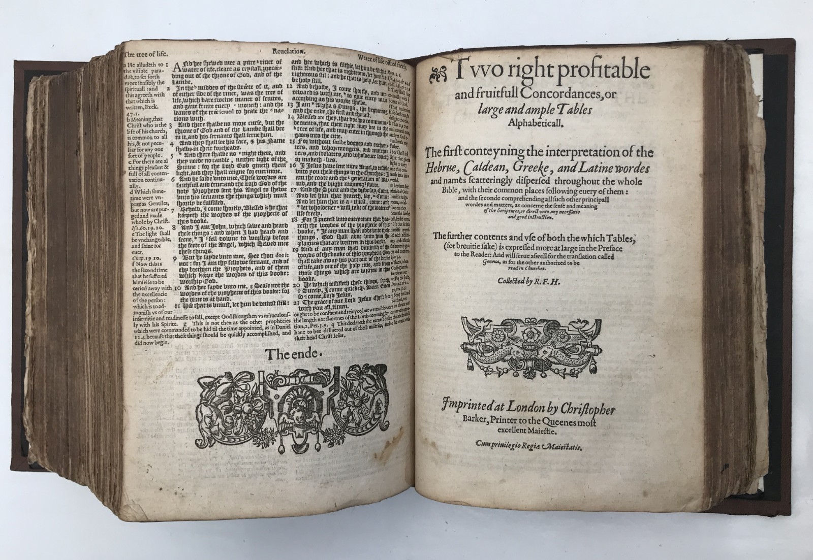 1585 GENEVA BREECHES HOLY BIBLE Old New Testament Apocrypha Concordance Barker*
