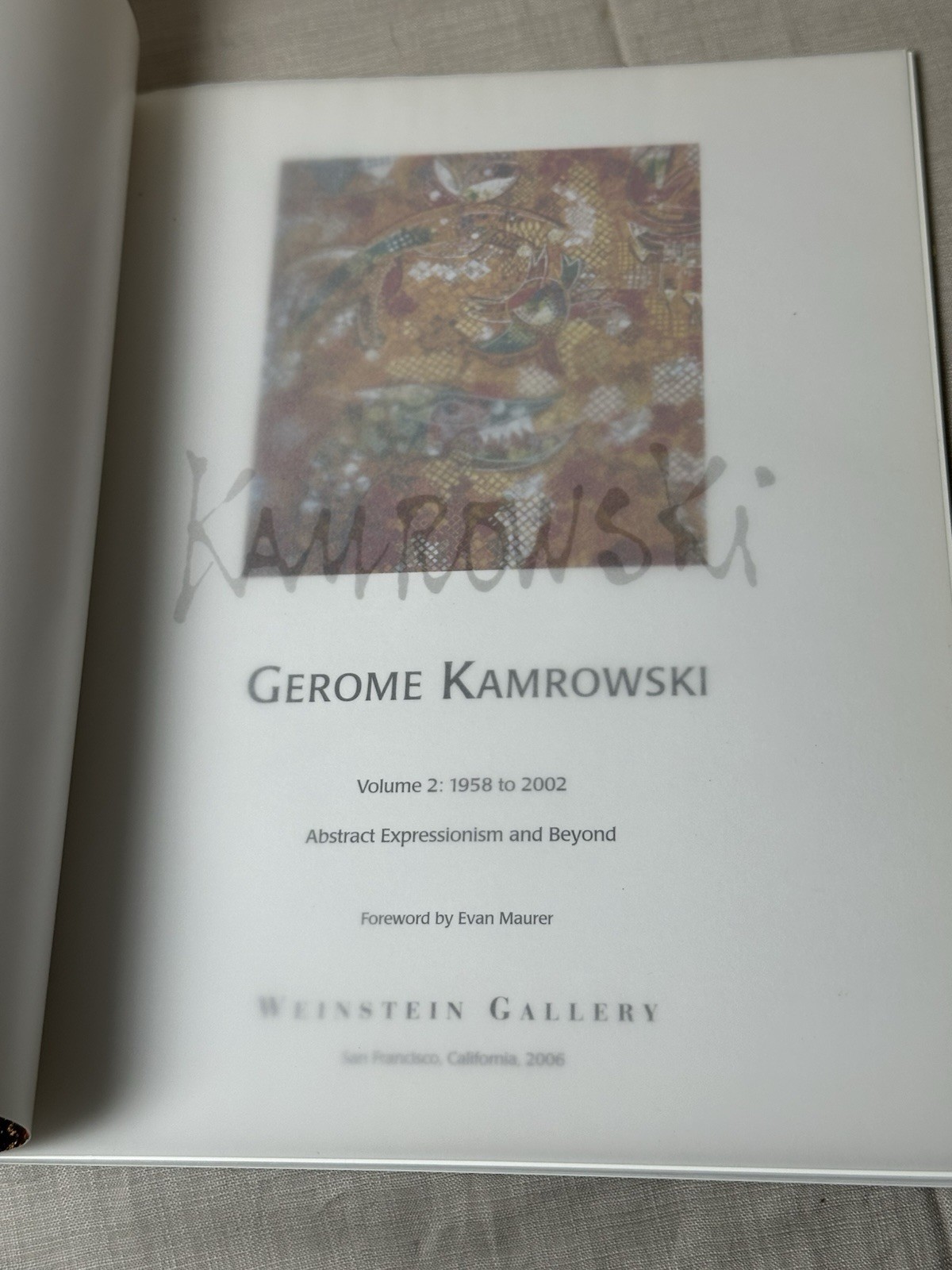 Gerome Kamrowski Vol 2 1958–2002 Abstract Expressionism Art Book 2006