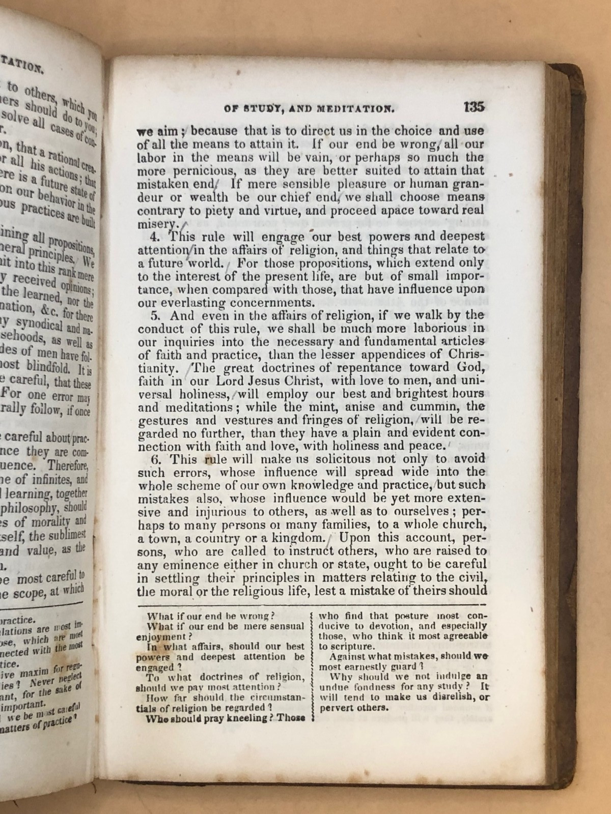 Watts Improvement of the Mind 1833 OLD ANTIQUE ANTEBELLUM SELF HELP BOOK