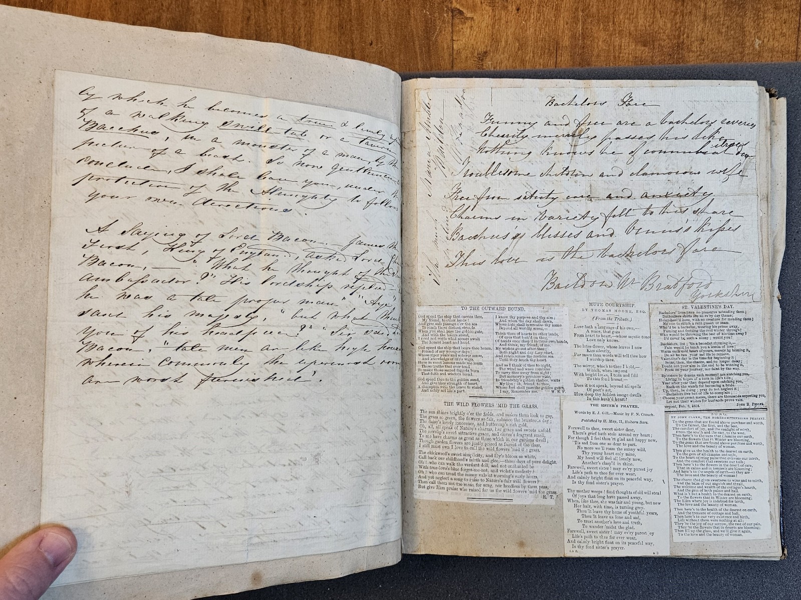 c1819 to 1880s Victorian Scrapbook Yorkshire Manuscript & Ephemera 77 Pages