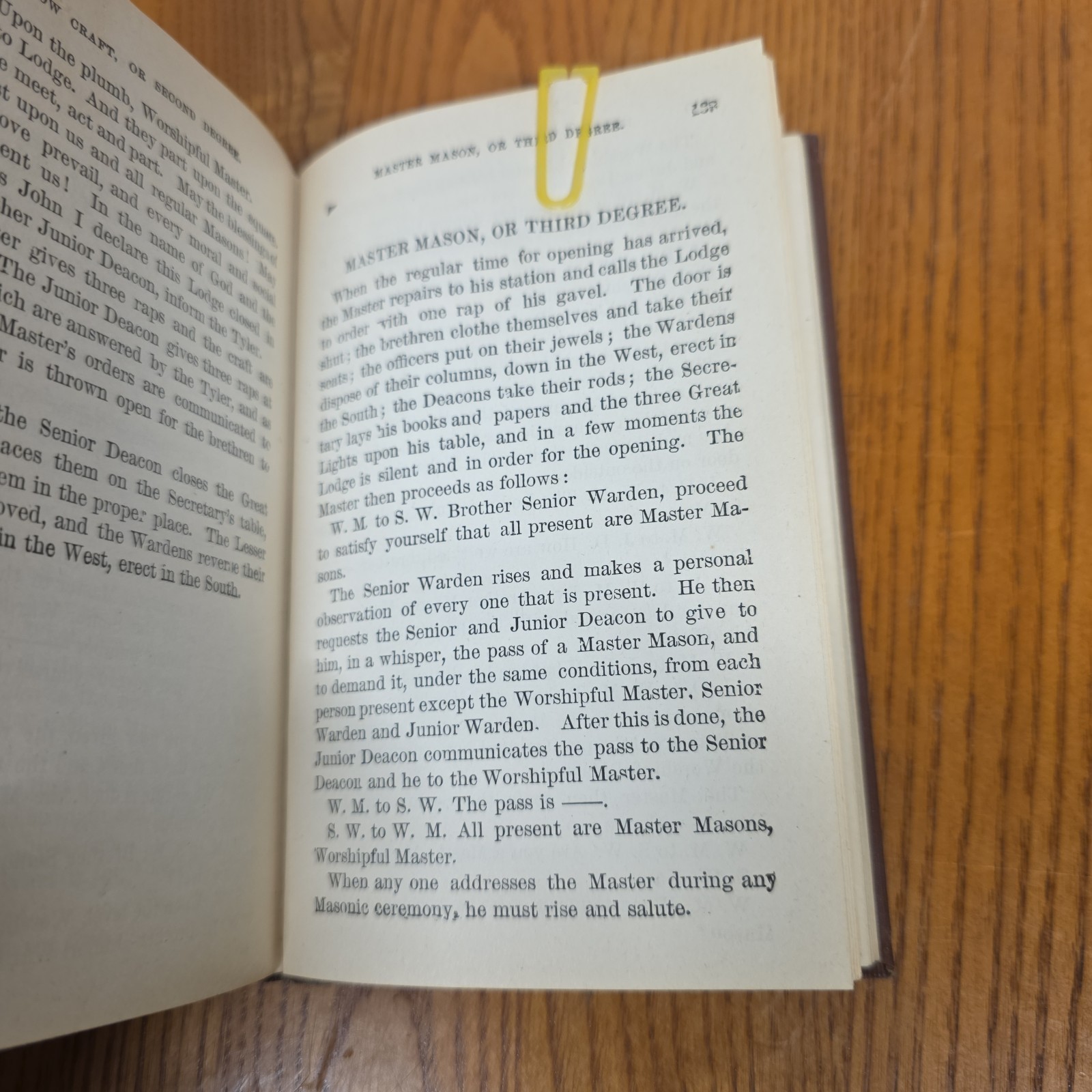 Lester’s Look To The East Revised Ritual Of The 1st 3 Degrees Of Masonry 1927 PB