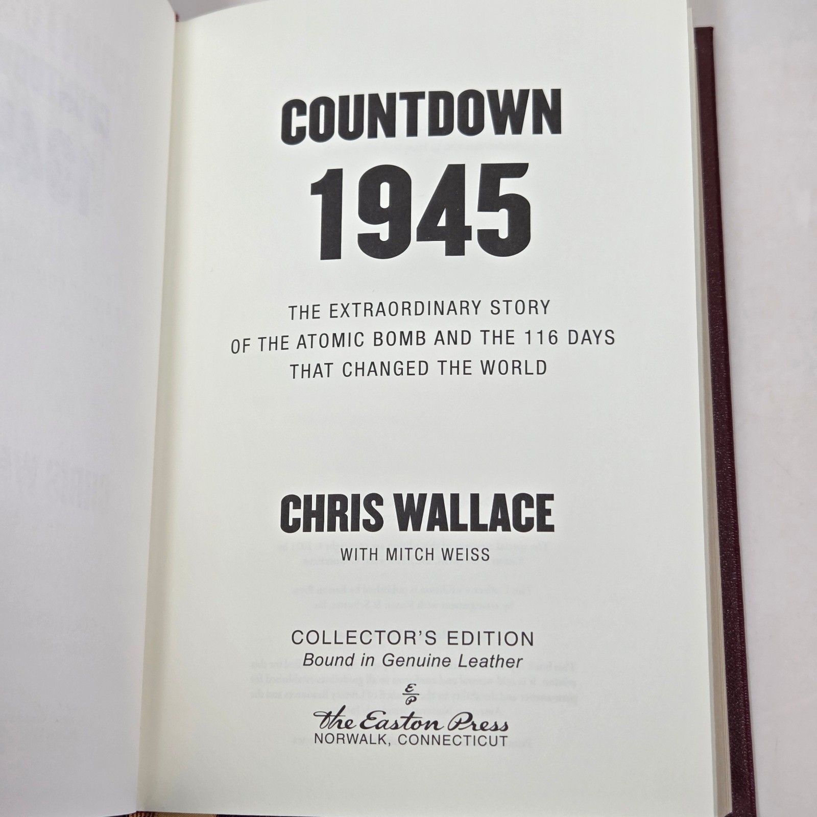 Easton Press Countdown 1945 Wallace Leather Truman Hiroshima Manhattan Project