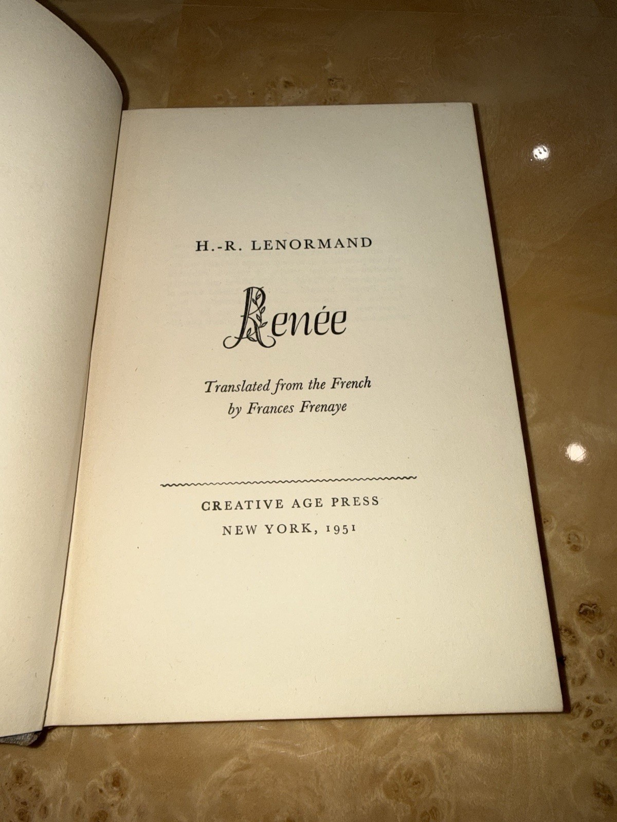 1951 Renée H R Lenormand First English Edition Hardcover Creative Age Press
