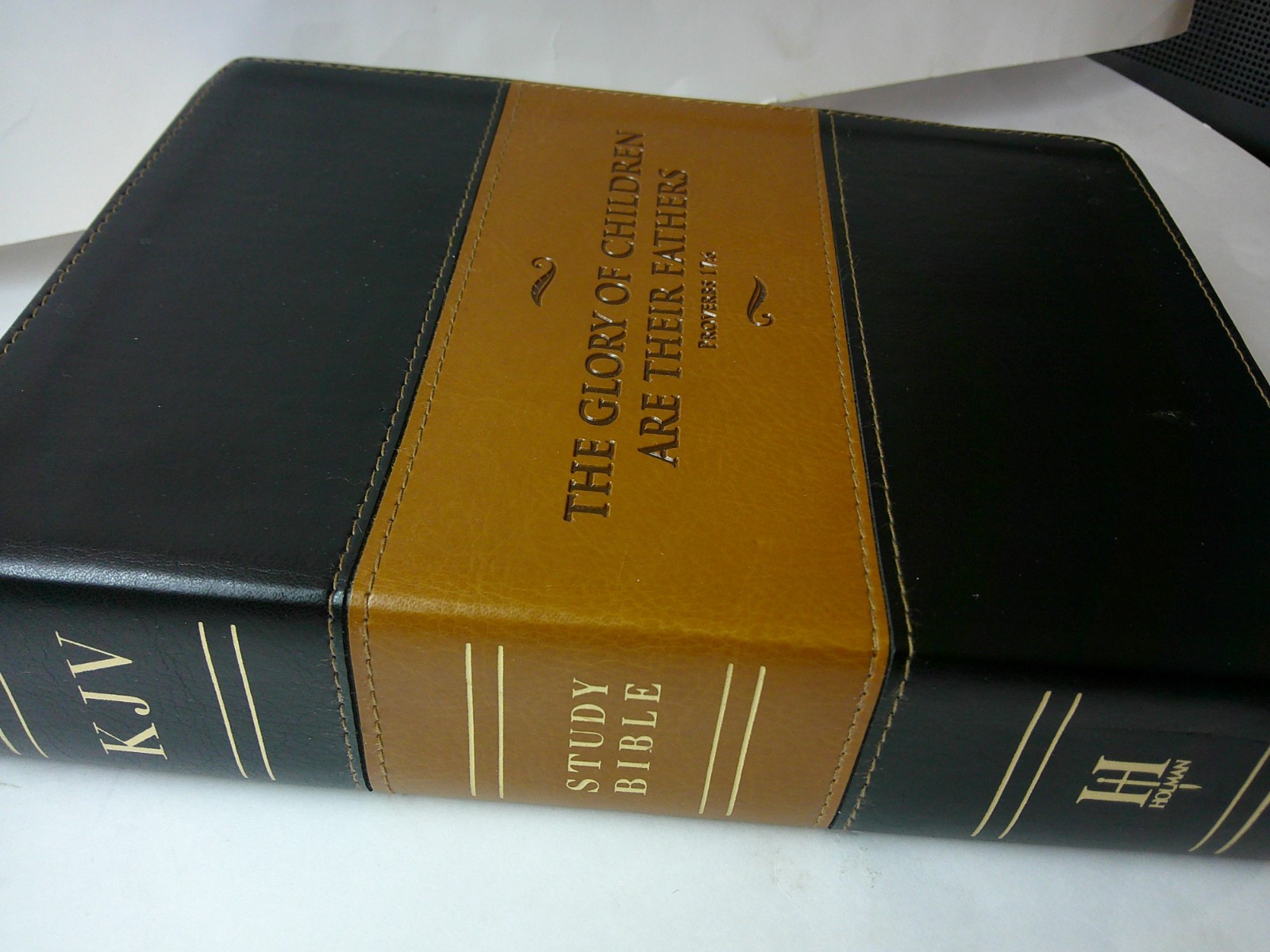BEAUTIFUL KJV STUDY BIBLE BONDED LEATHER 2012 TWO TONE HOLMAN NICE