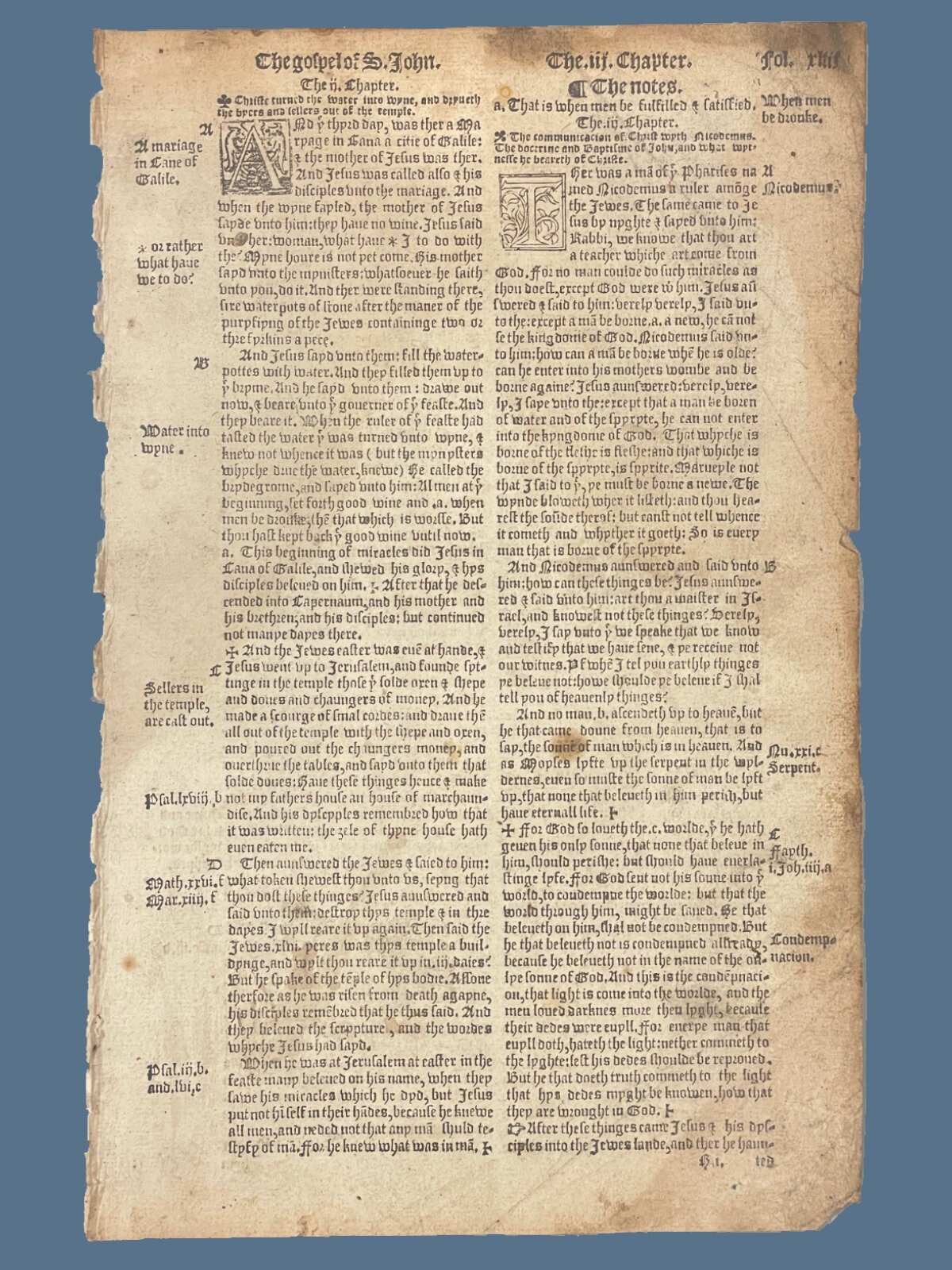 1549 Matthews-Tyndale Bible Page – Select Your Favorite Passage