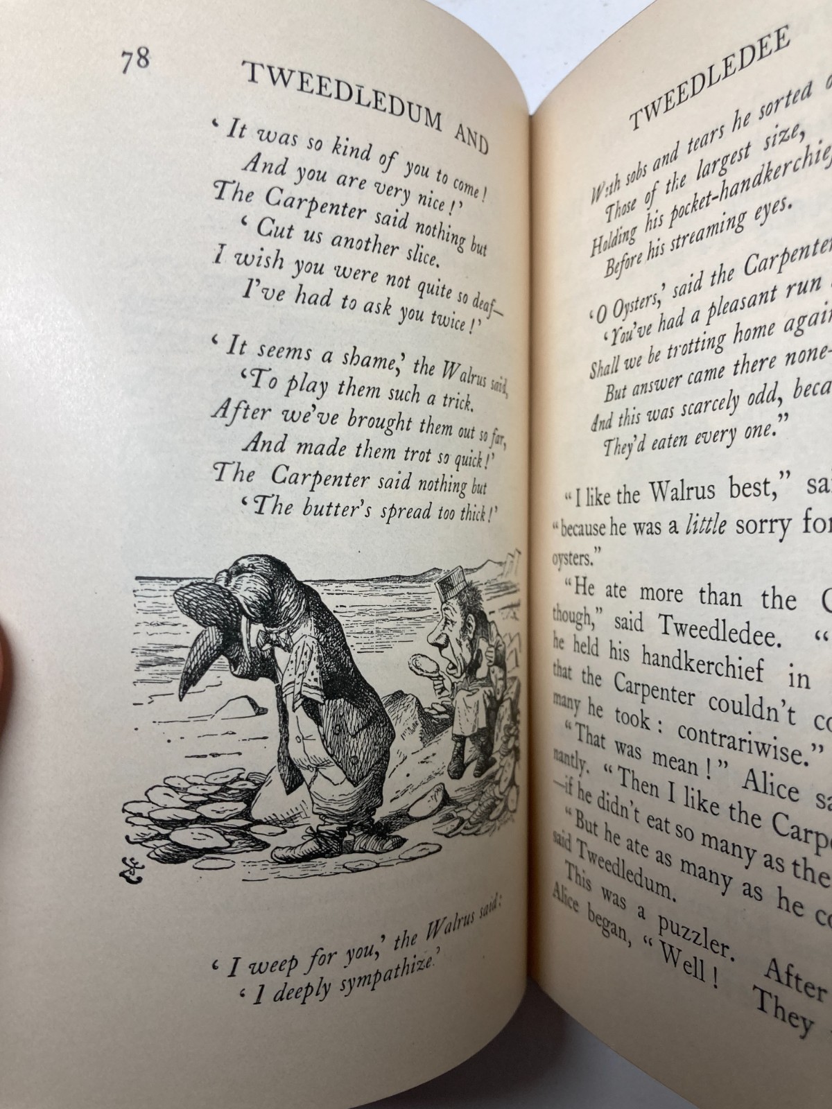 1935 Lewis Carroll LOOKING-GLASS Miniature Full Morocco Leather Tenniel