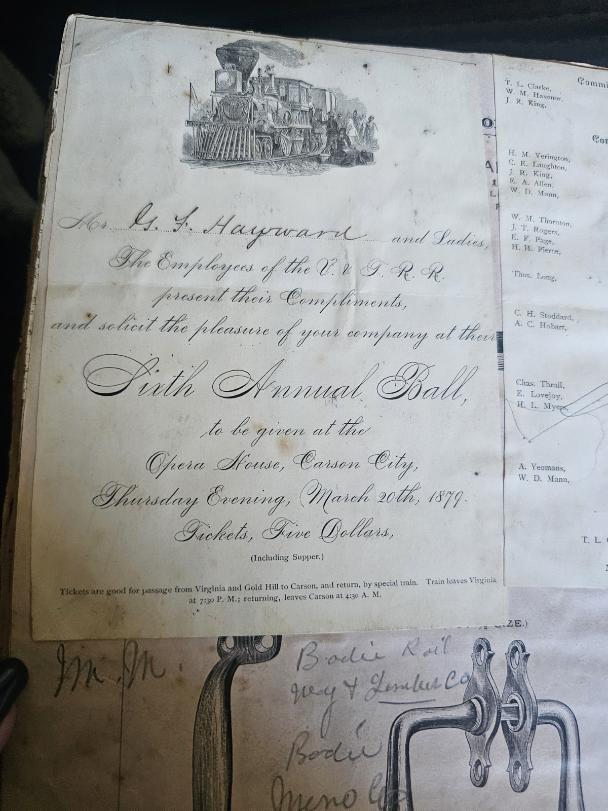 Post & Company Railway Telegraph & Telephone Supply 1880 Epherema Scrapbook OOAK