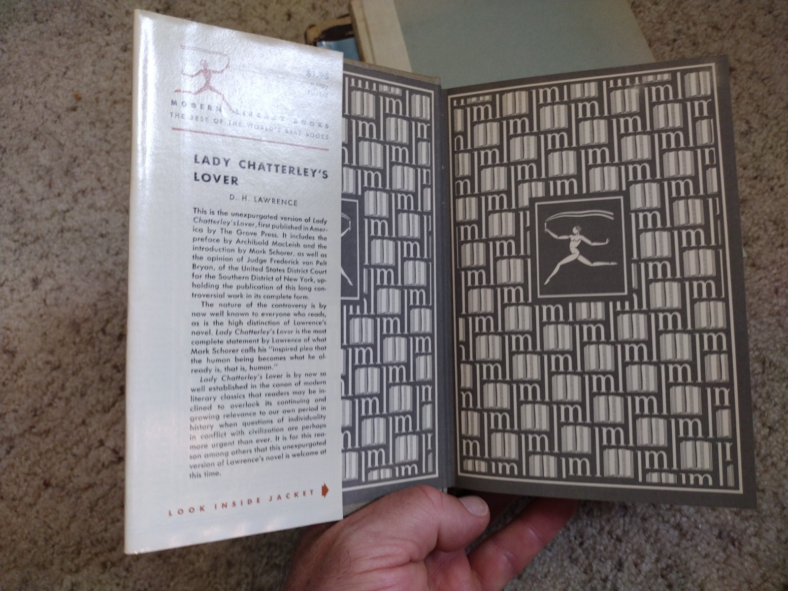 Lady Chatterley’s Lover D.H. Lawrence 1959 A Modern Library Book Random House
