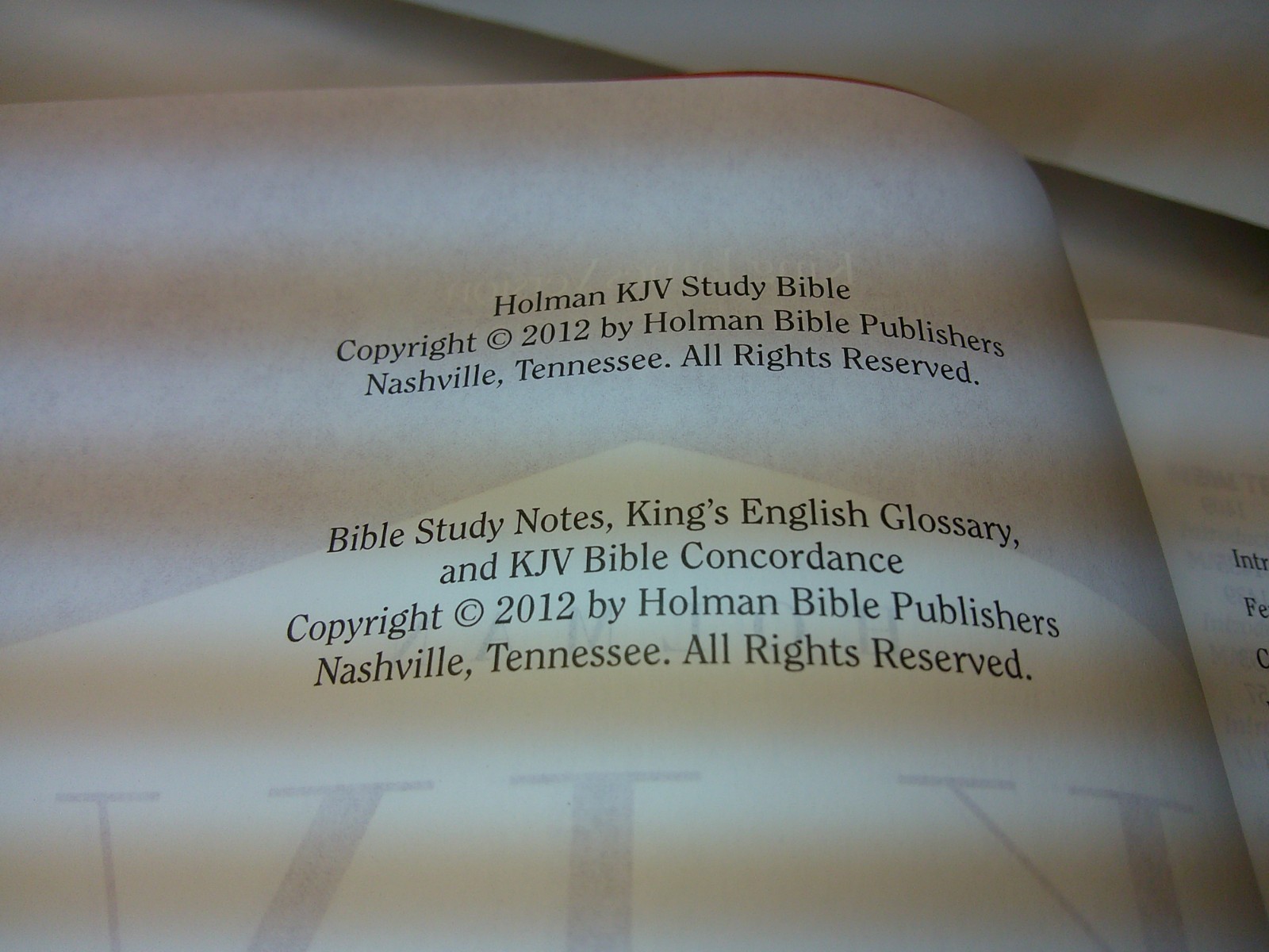 BEAUTIFUL KJV STUDY BIBLE BONDED LEATHER 2012 TWO TONE HOLMAN NICE