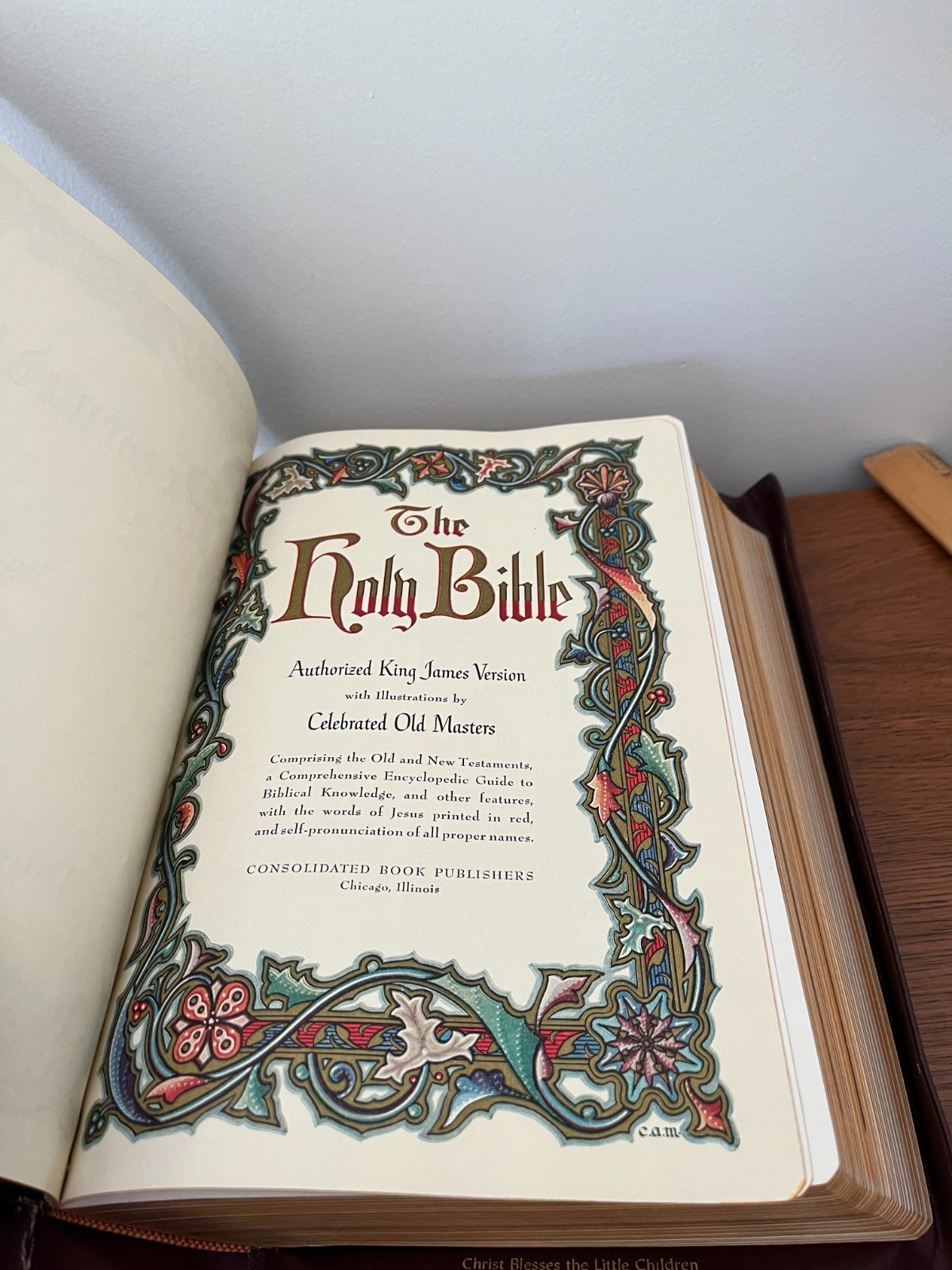 Vintage Family Heritage Bible 1955 King James Illustrated Red Letter Edition NEW