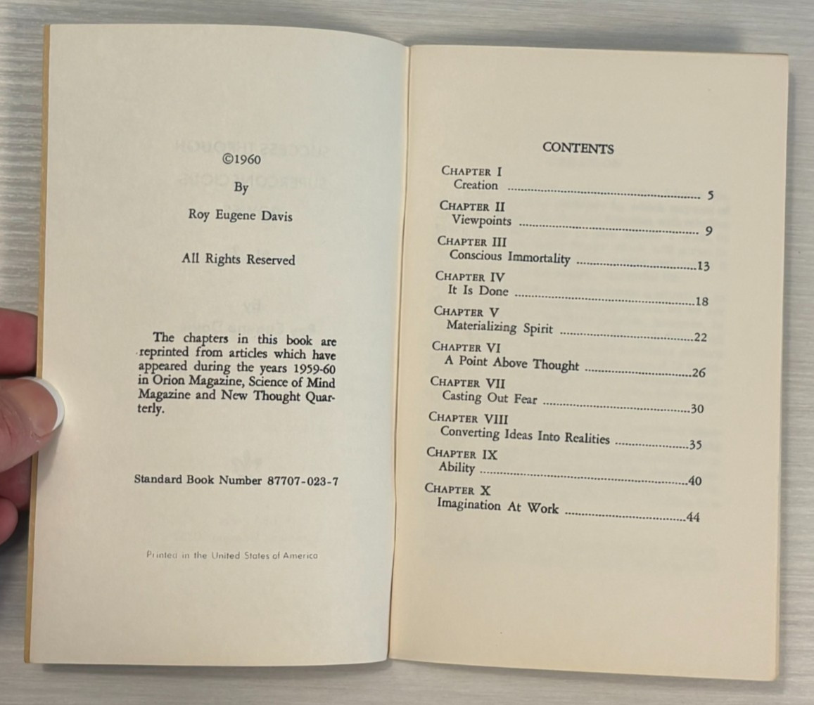 Success Through Superconscious Power 1 & 2 Roy Eugene Davis 1968 CSA Yogananda
