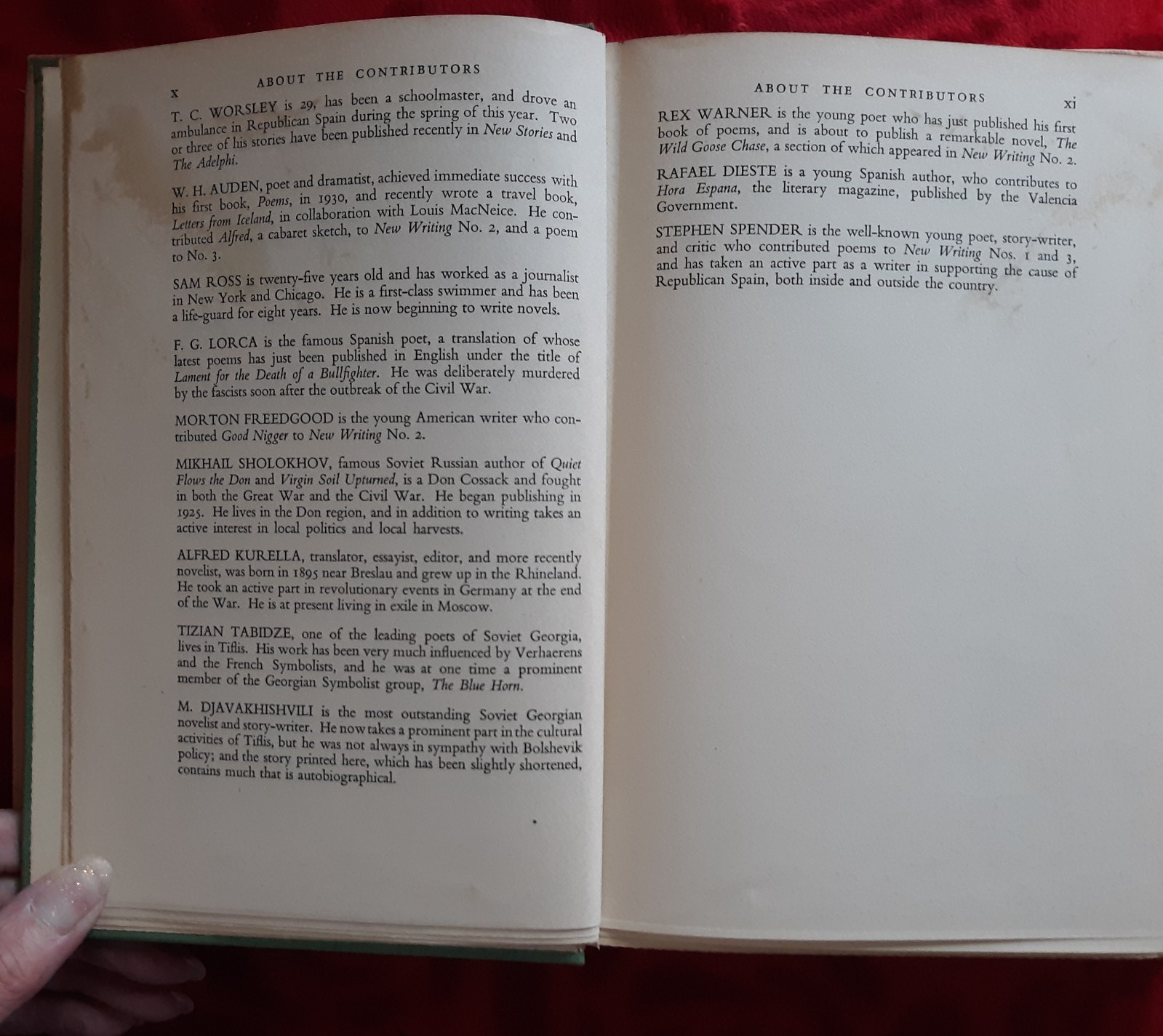 1937 New Writing IV LEFT BOOK CLUB EDITION Imprinted on HC John Lehmann, Editor