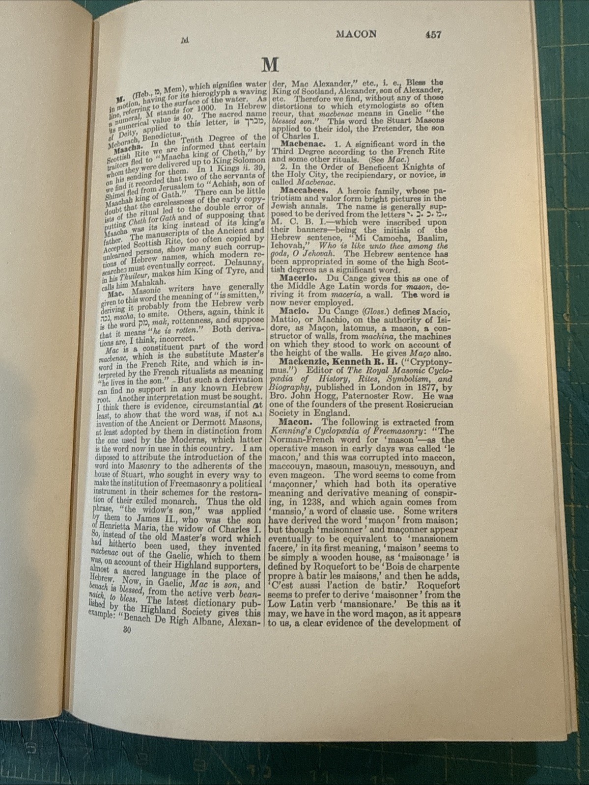Encyclopedia of Freemasonry (1924) By Albert G. Mackey – Volume II M-Z