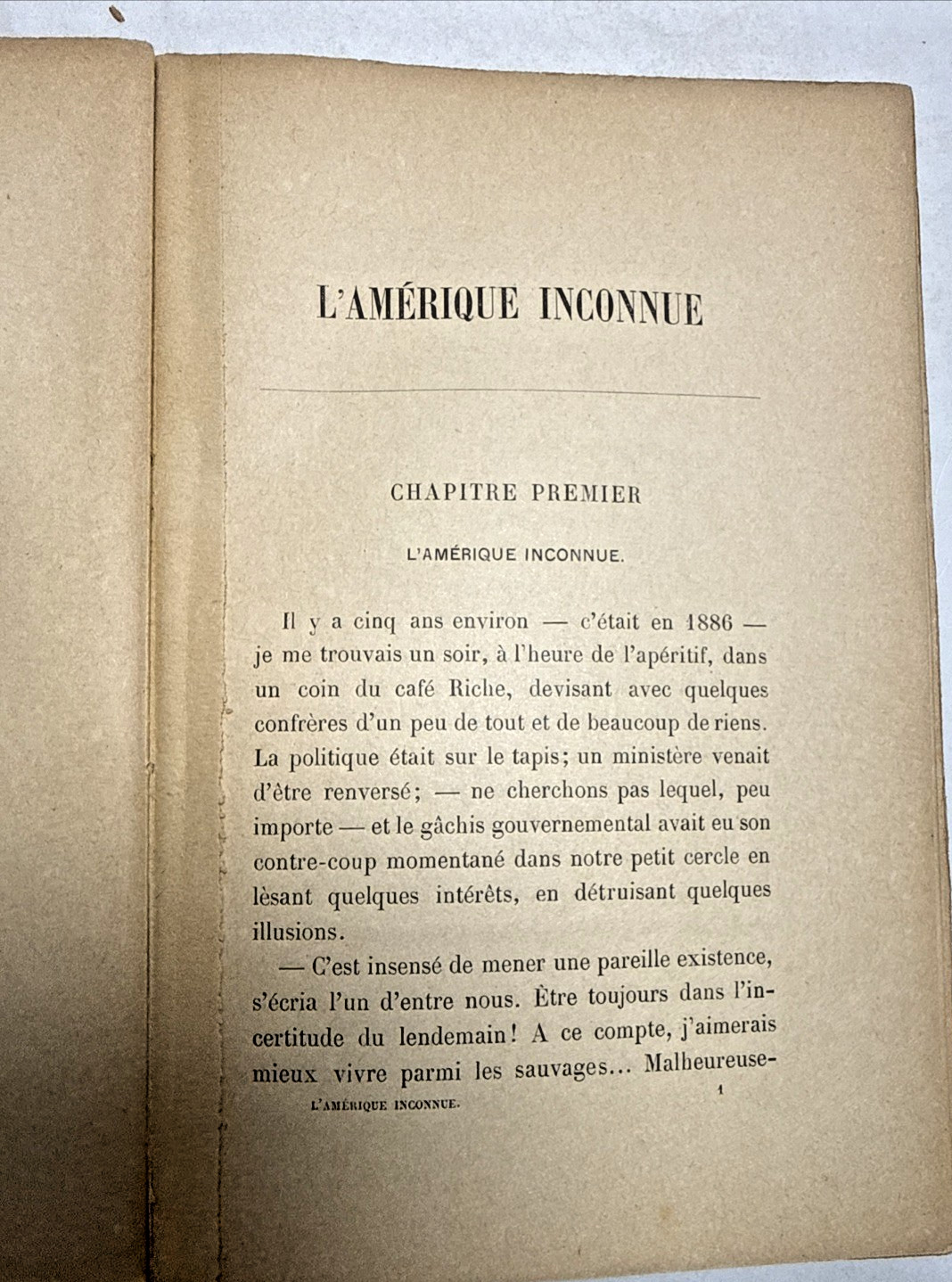 L’ Amerique inconnue De Brettes Unknown America Voyage FRENCH 1892 Antique Book