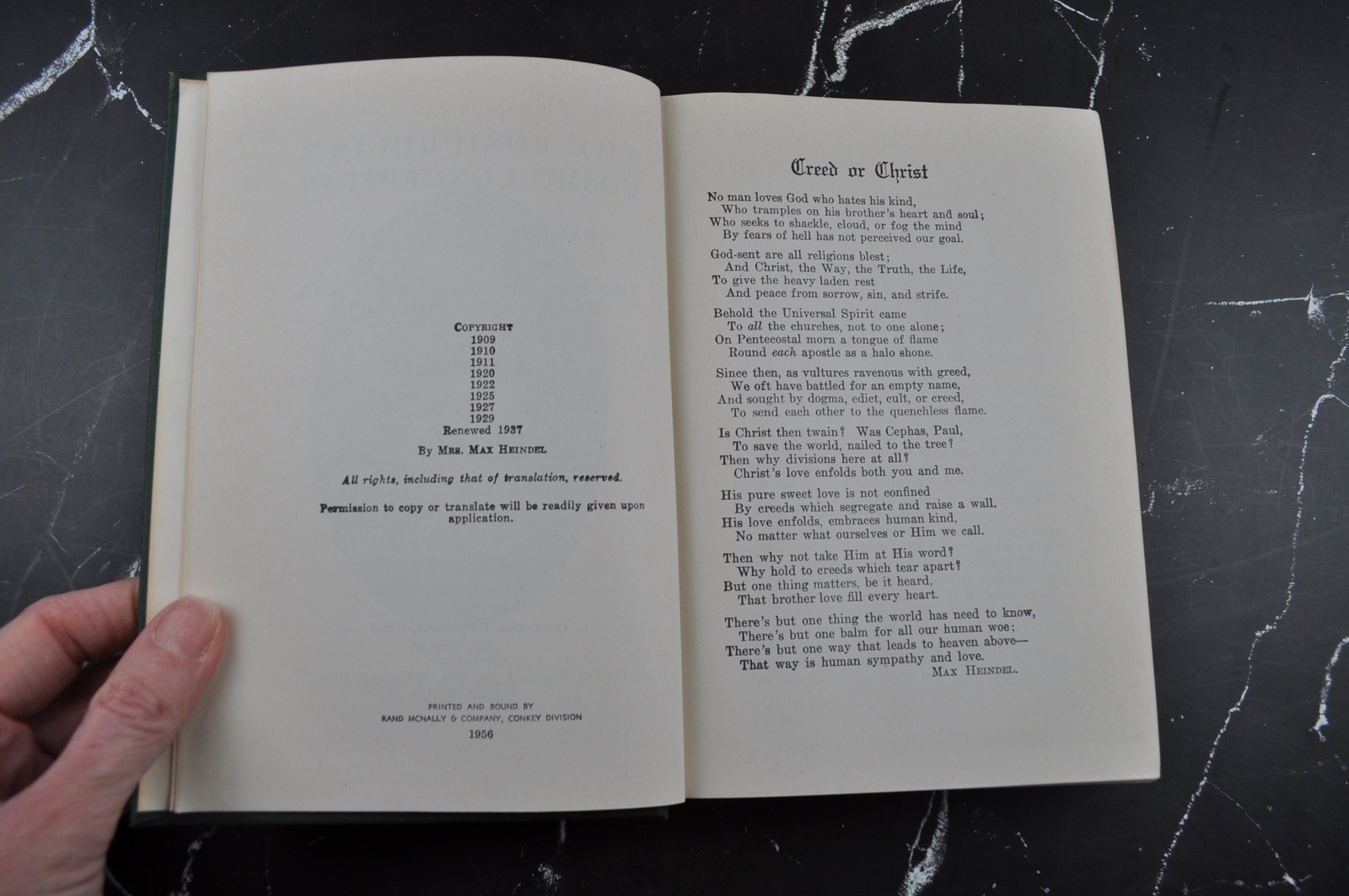 VINTAGE 1956 The Rosecrucian Cosmo-Conception by Max Heindel Hardcover