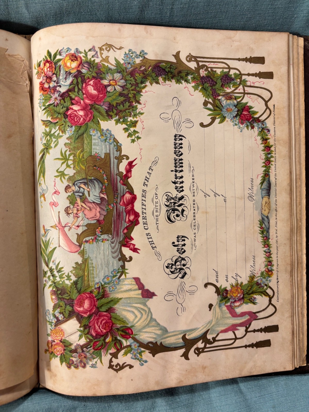 Pictorial Family Bible Salesman Sample 1874. Rare, intact, lovely, interesting