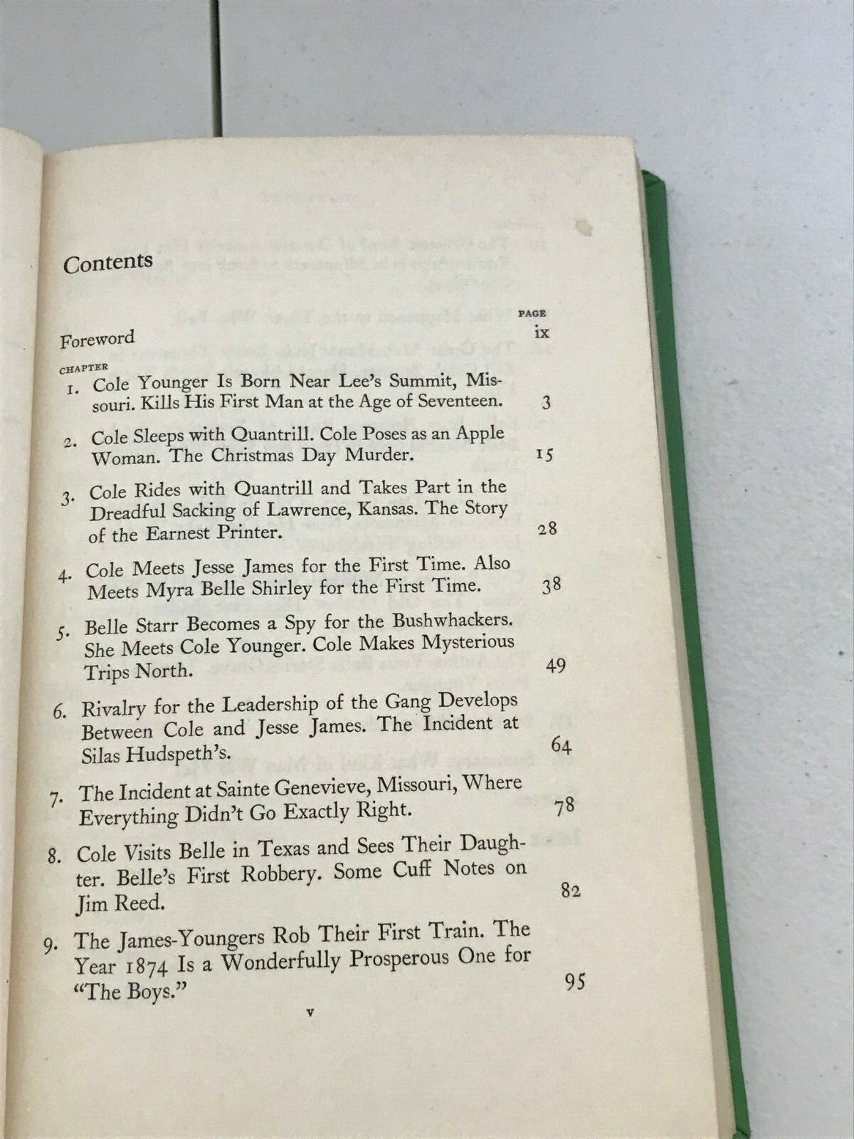 VINTAGE 1956 FIRST ED LAST OF THE GREAT OUTLAWS STORY OF COLE YOUNGER HOMER CROY