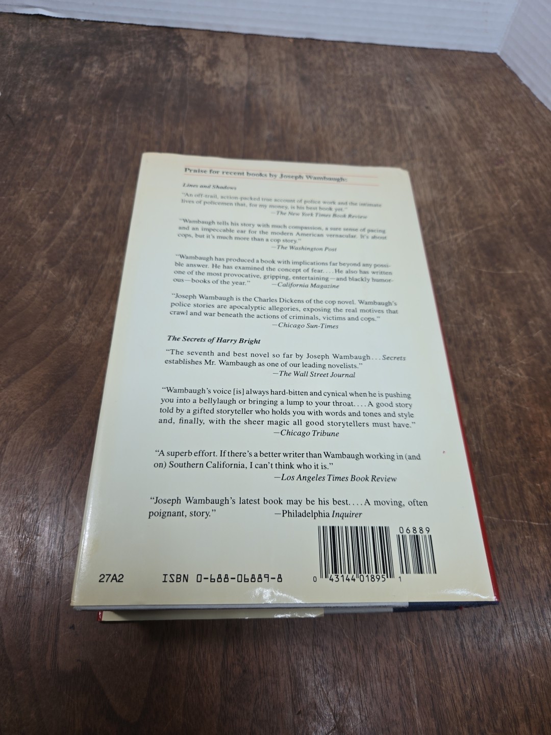 Echoes in the Darkness, by Joseph Wambaugh, HB/DJ 1st Edition