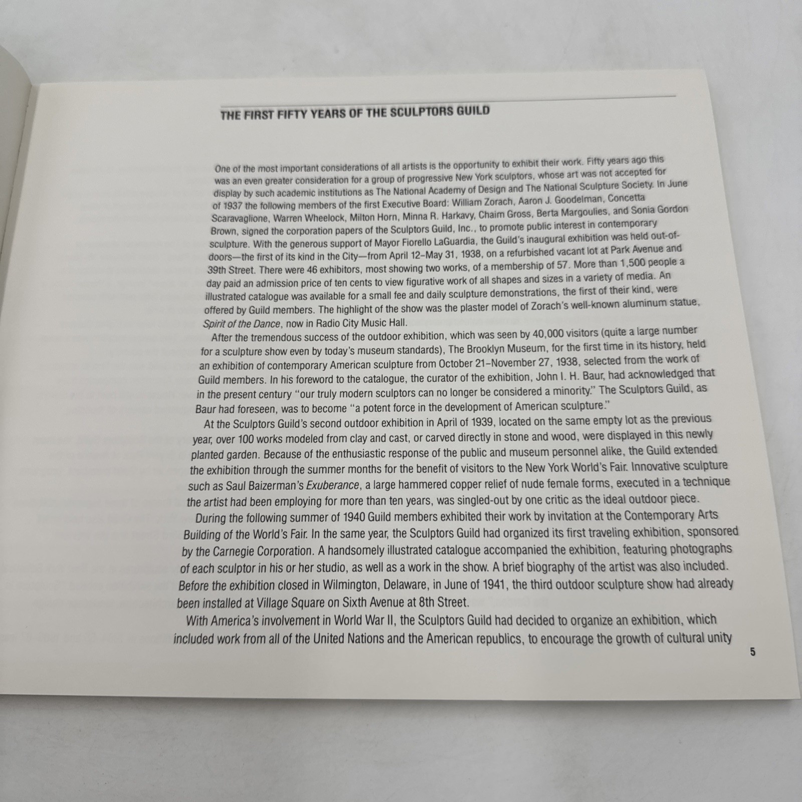 Vintage 1987 The Sculptors Guild 50th Anniversary Exhibition Catalog NYC Art