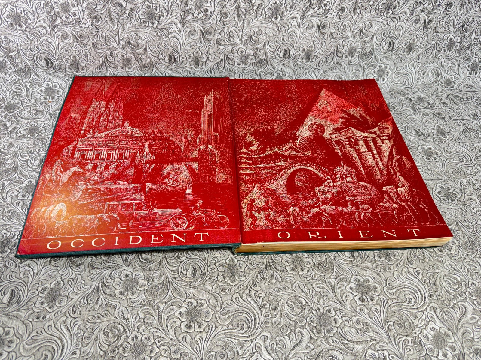 Antique 1942 Rand McNally World Atlas Premier Edition Book Maps Charts War Era