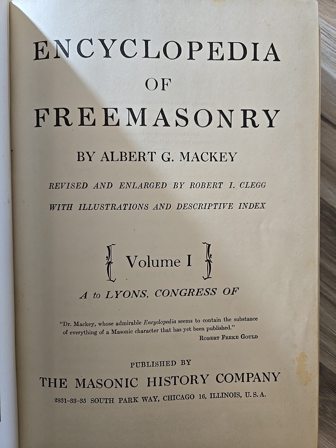 MACKEY’S REVISED ENCYCLOPEDIA OF FREEMASONRY 3 VOLUME SET THIRD PRINTING 1946