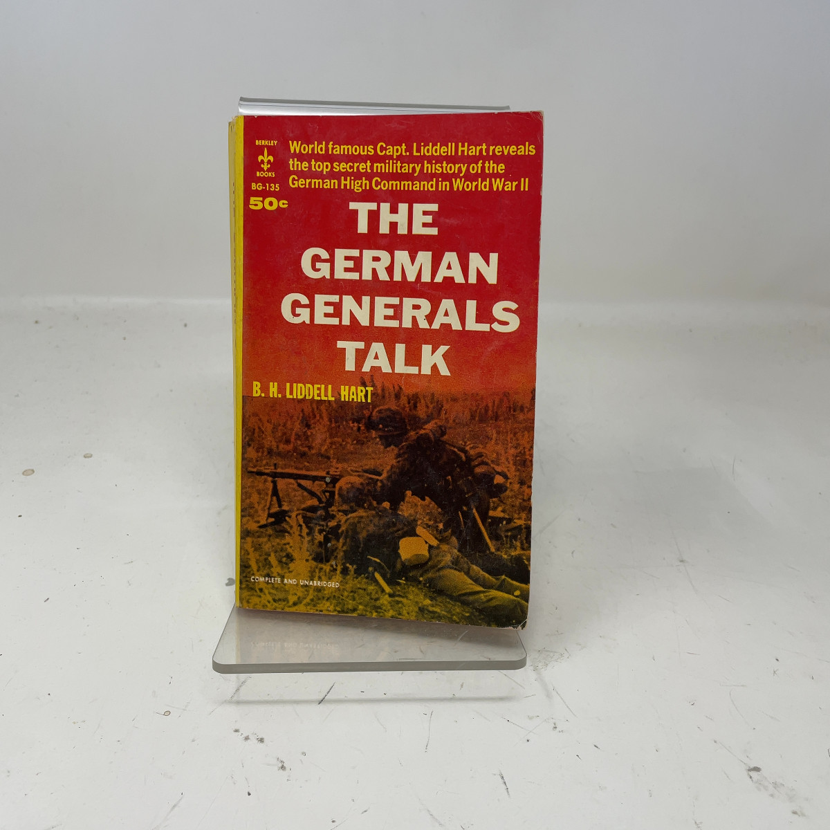 The German Generals Talk by B.H. Liddell Hart PB First Thus Very Good 1958