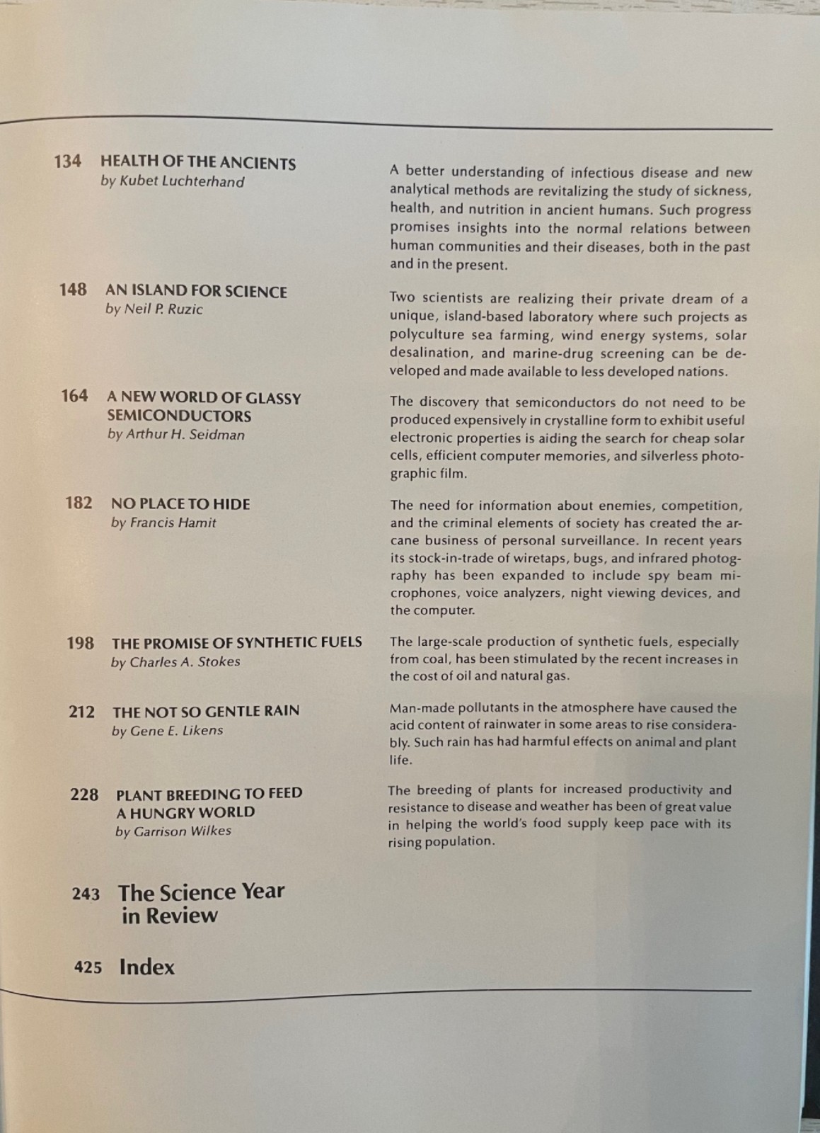 Britannica Encyclopedia 1982 Yearbook of Science and the Future