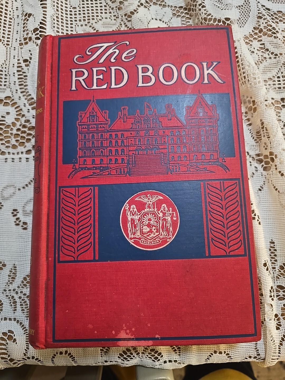 1935 New York NY State Red Book Illustrated Manual Portraits Biographies Vintage