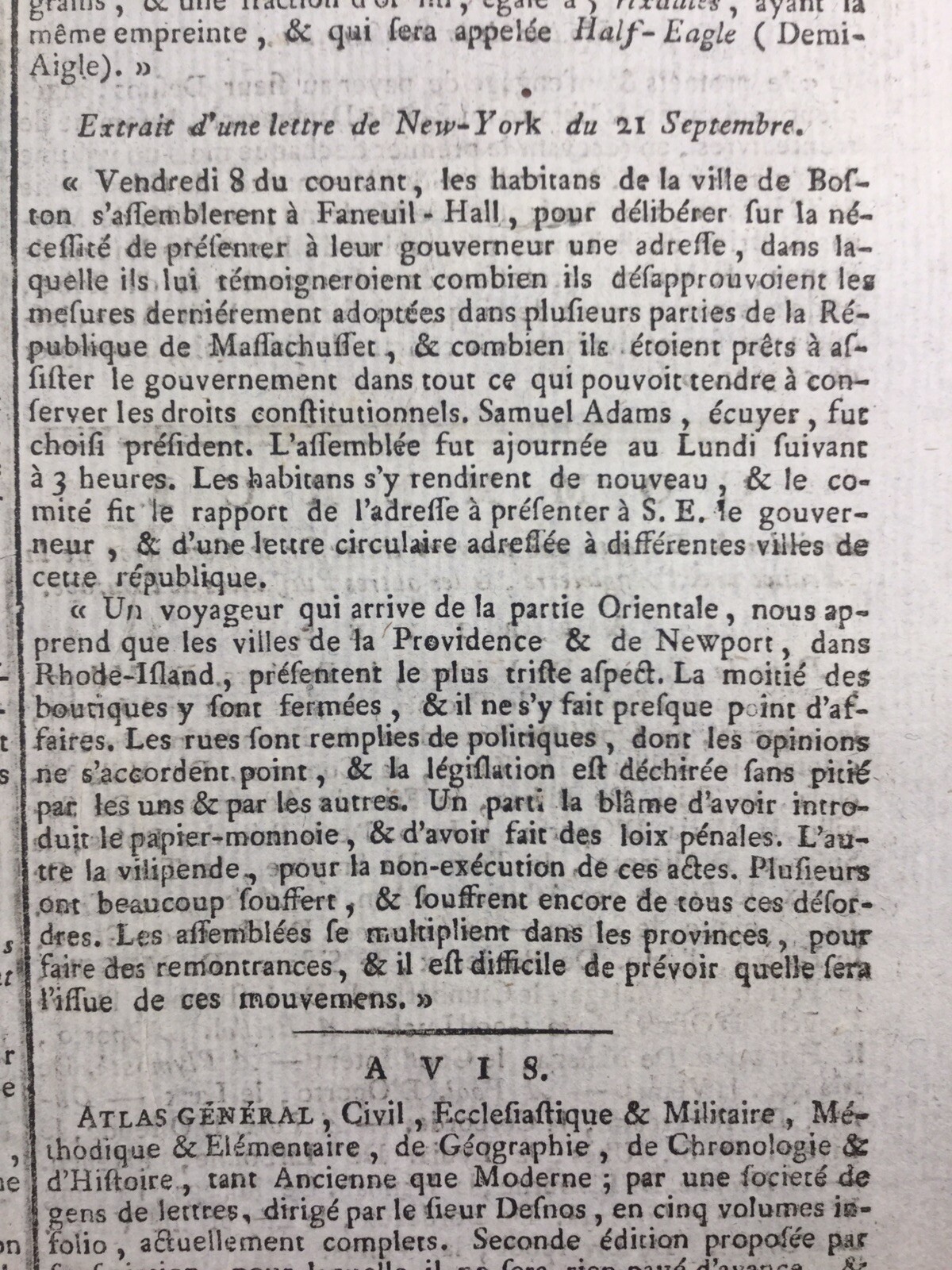 Porte-Monnaie States Unis 1786 New York NEWPORT Cagliostro Slave IN