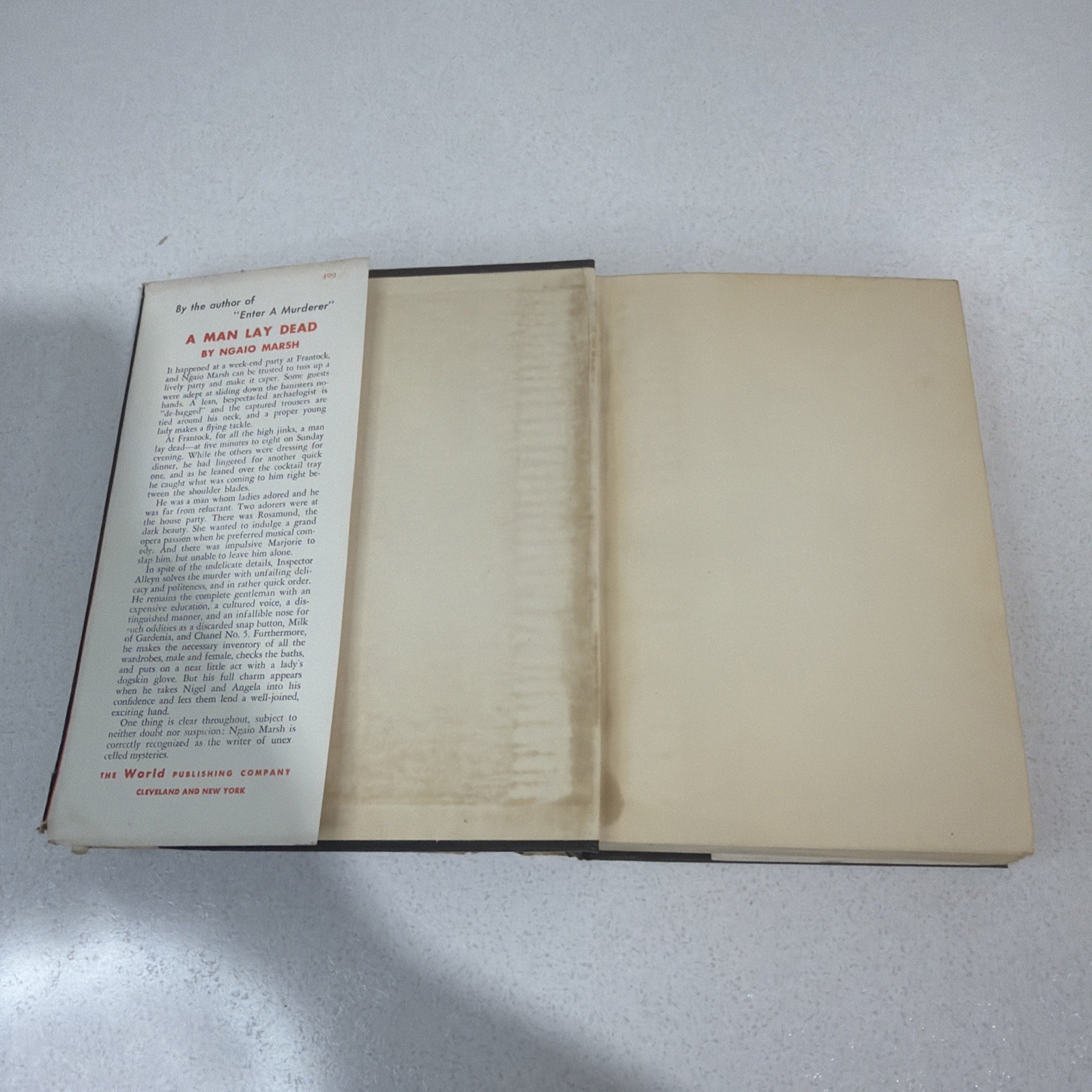 A Man Lay Dead by Ngaio Marsh (1942 Tower Books Edition 1st Printing Hardcover)