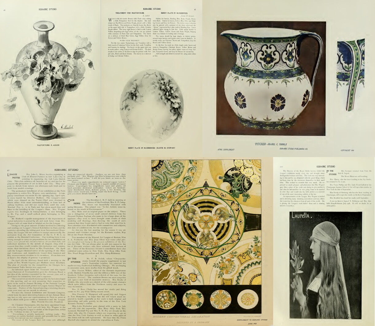 228 old of Keramic Studio – Art Nouveau Ceramics Pottery Glass Magazines on DVD