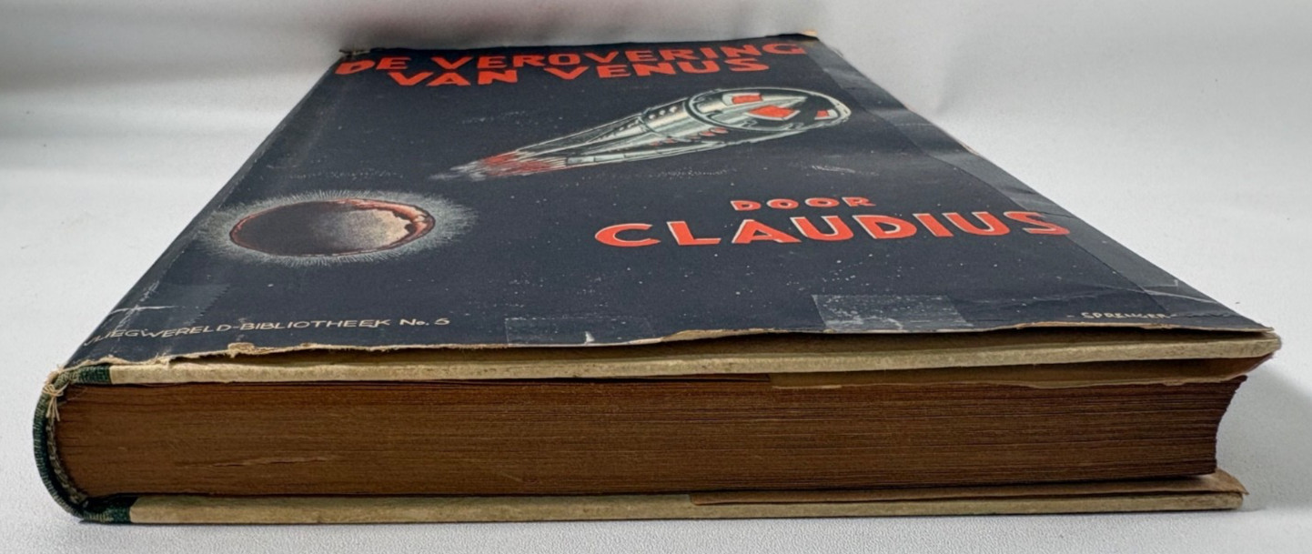 1947 Dutch Sci-Fi Book De Verovering van Venus Claudius Vliegwereld Space Travel