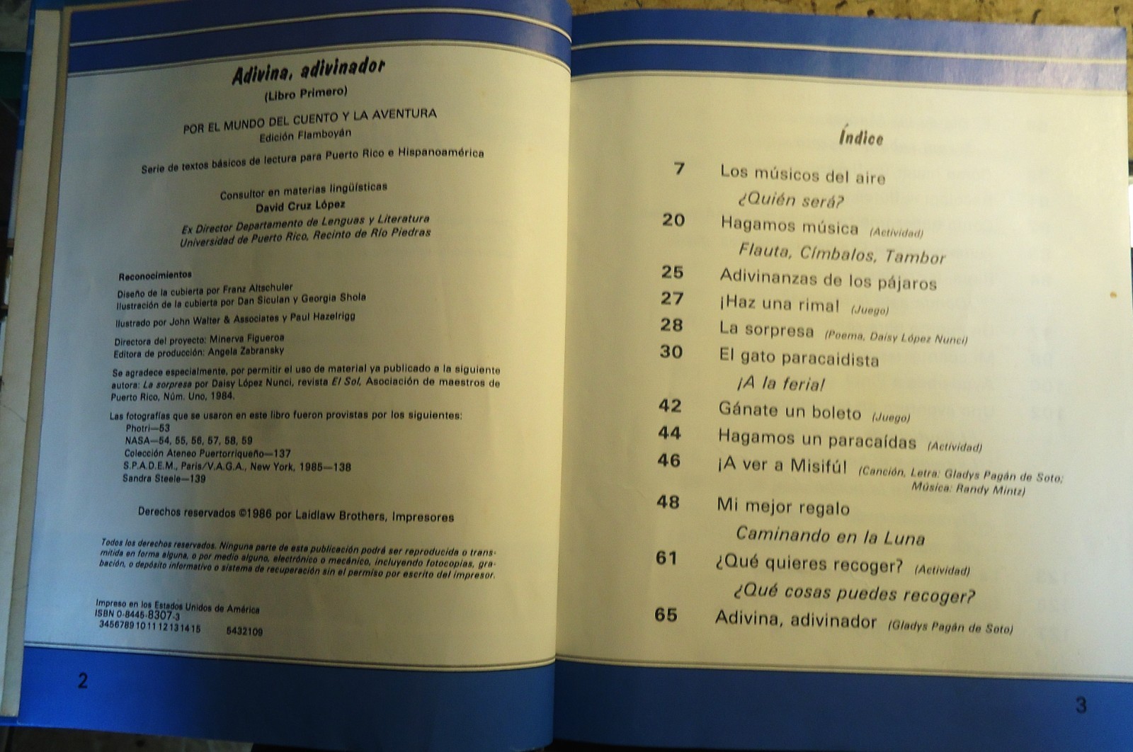 PUERTO RICO BOOK: ADIVINA ADIVINADOR 1986