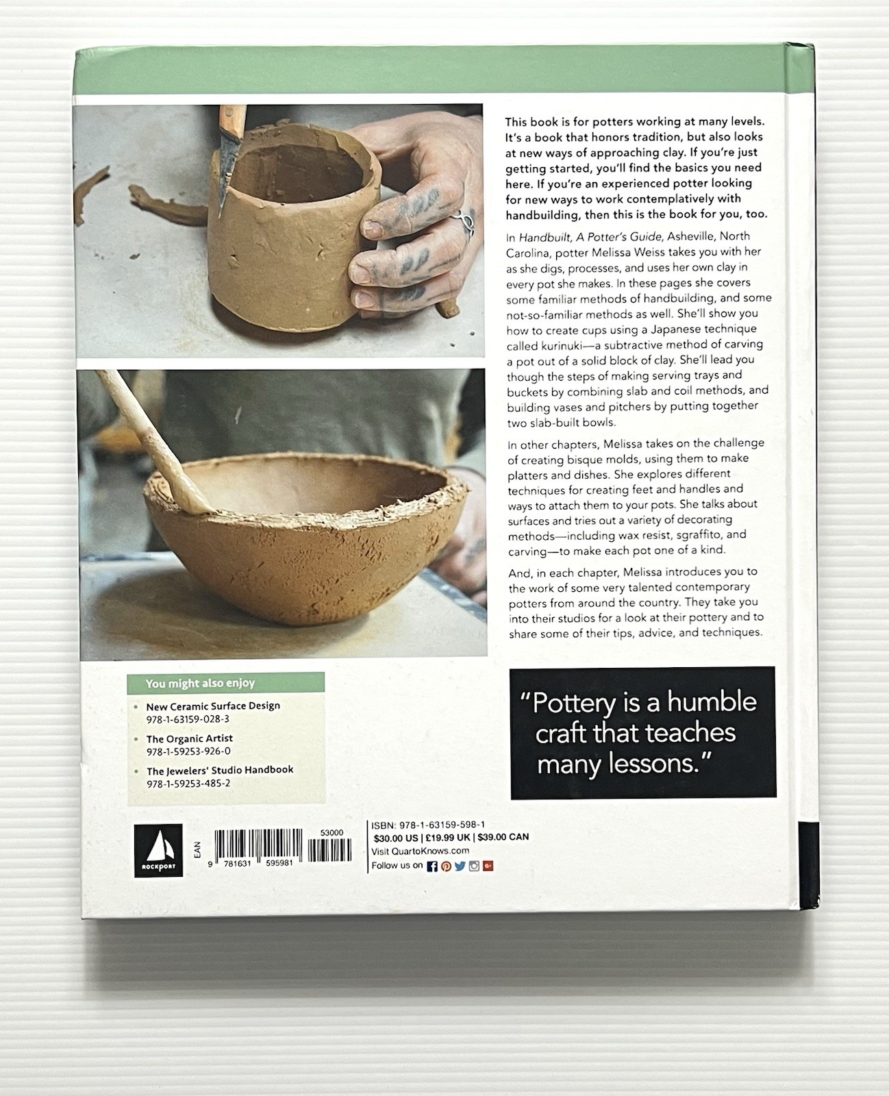 Hand Built: A Potter’s Guide by Melissa Weiss HC 2019