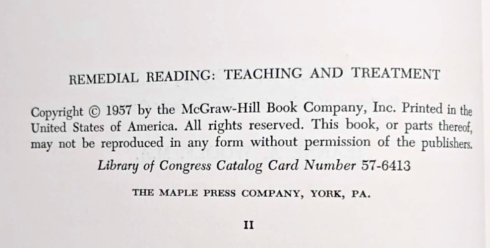 Remedial Reading: Teaching & Treatment (M.D.Woolf & J.A.Woolf – 1957) (ID:49809)