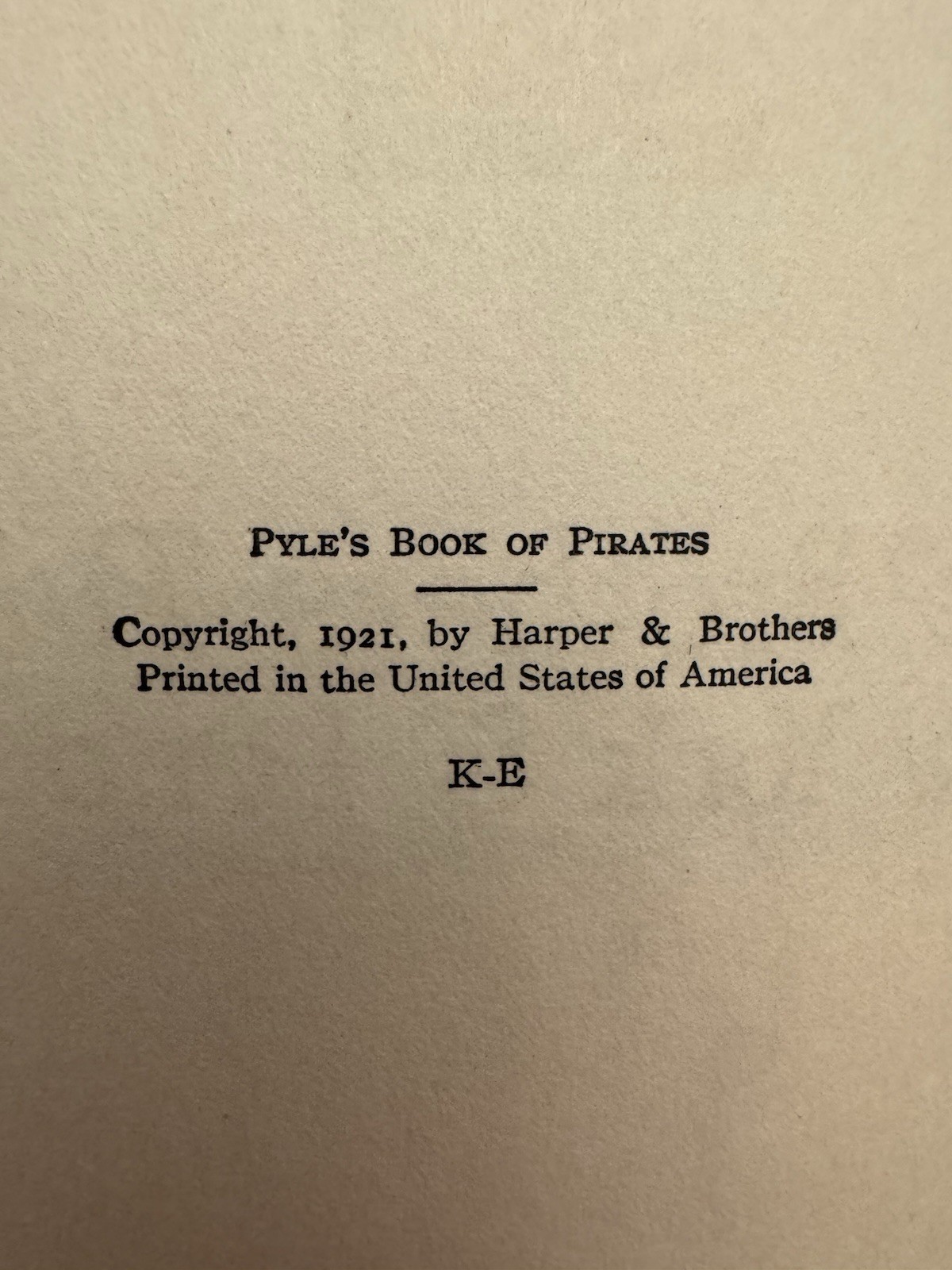 Howard Pyle’s Book of Pirates 1921 Harper & Brothers Illustrated HC