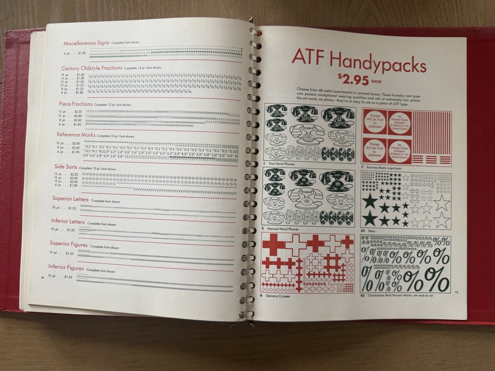 Vintage 1955 ATF Design With Type Planning Book Specimens American Type Founders