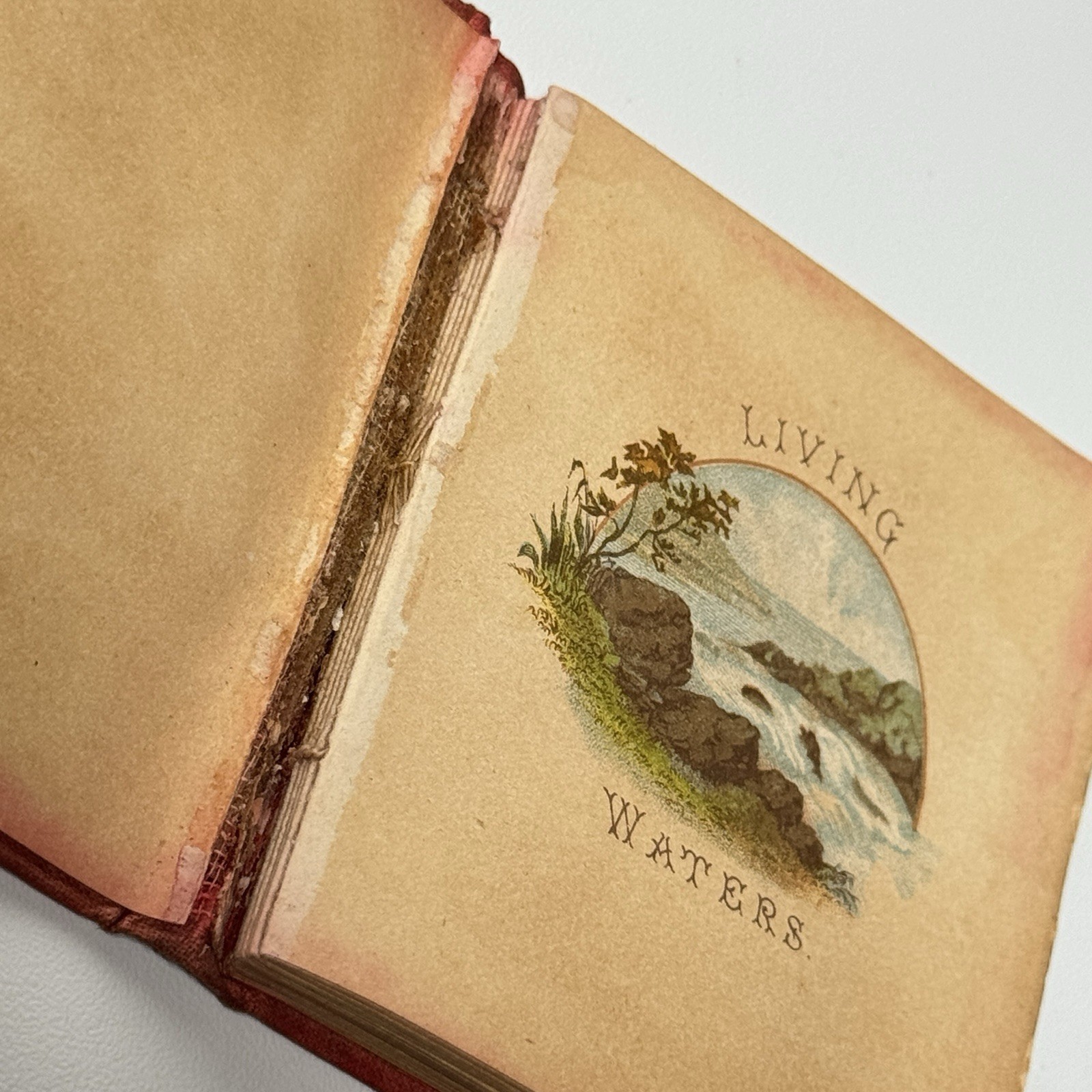 Rare Antique 1885 Miniature Book Living Waters E.P. Dutton Victorian Devotional