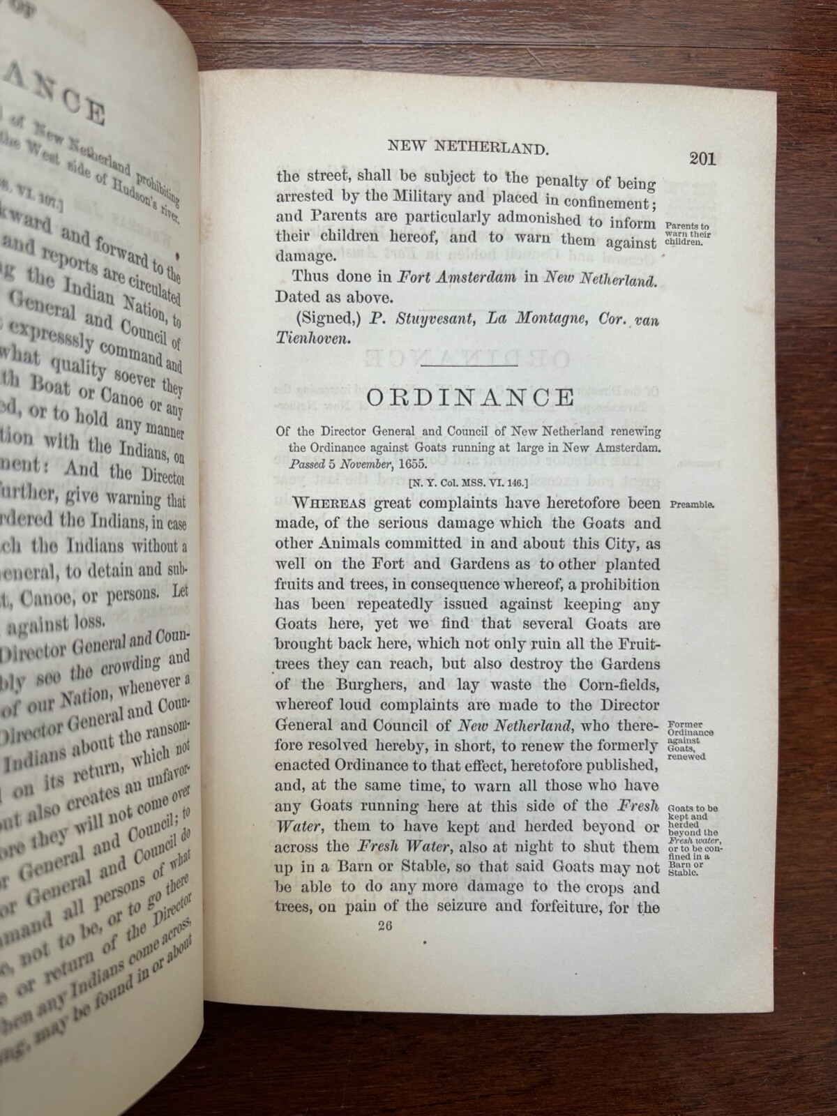 LAWS AND ORDINANCES OF NEW NETHERLANDS 1638-1674 – EB O’CALLAGHAN – 1868 ANTIQUE