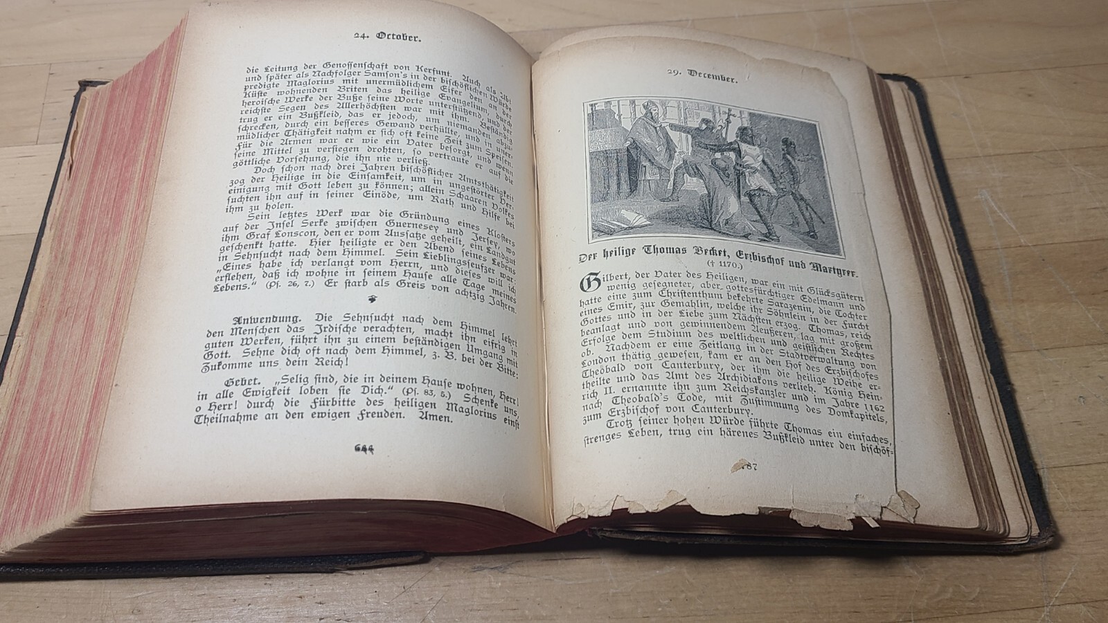 1887, German; Heiligen-Legende auf Jeden Tag Des Jahre Illustrated Daily Bible