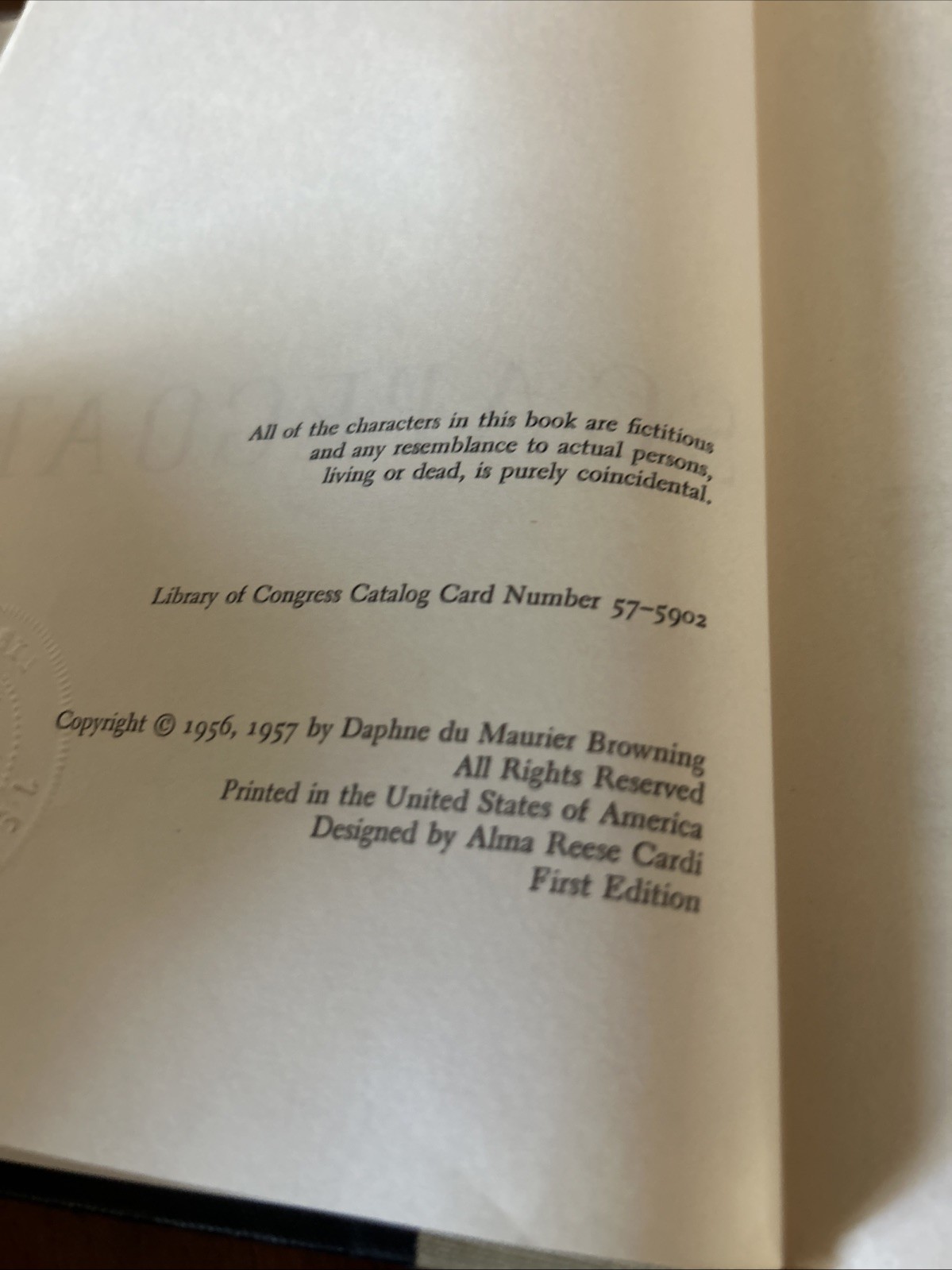 Stated 1st Ed The Scapegoat by Daphne Du Maurier 1957 HCDJ 1st Printing VG+