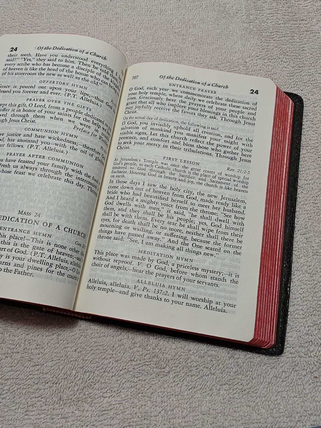 Maryknoll Missal Roman Catholic Book Vintage 1965 Ephemera Black Bonded Leather